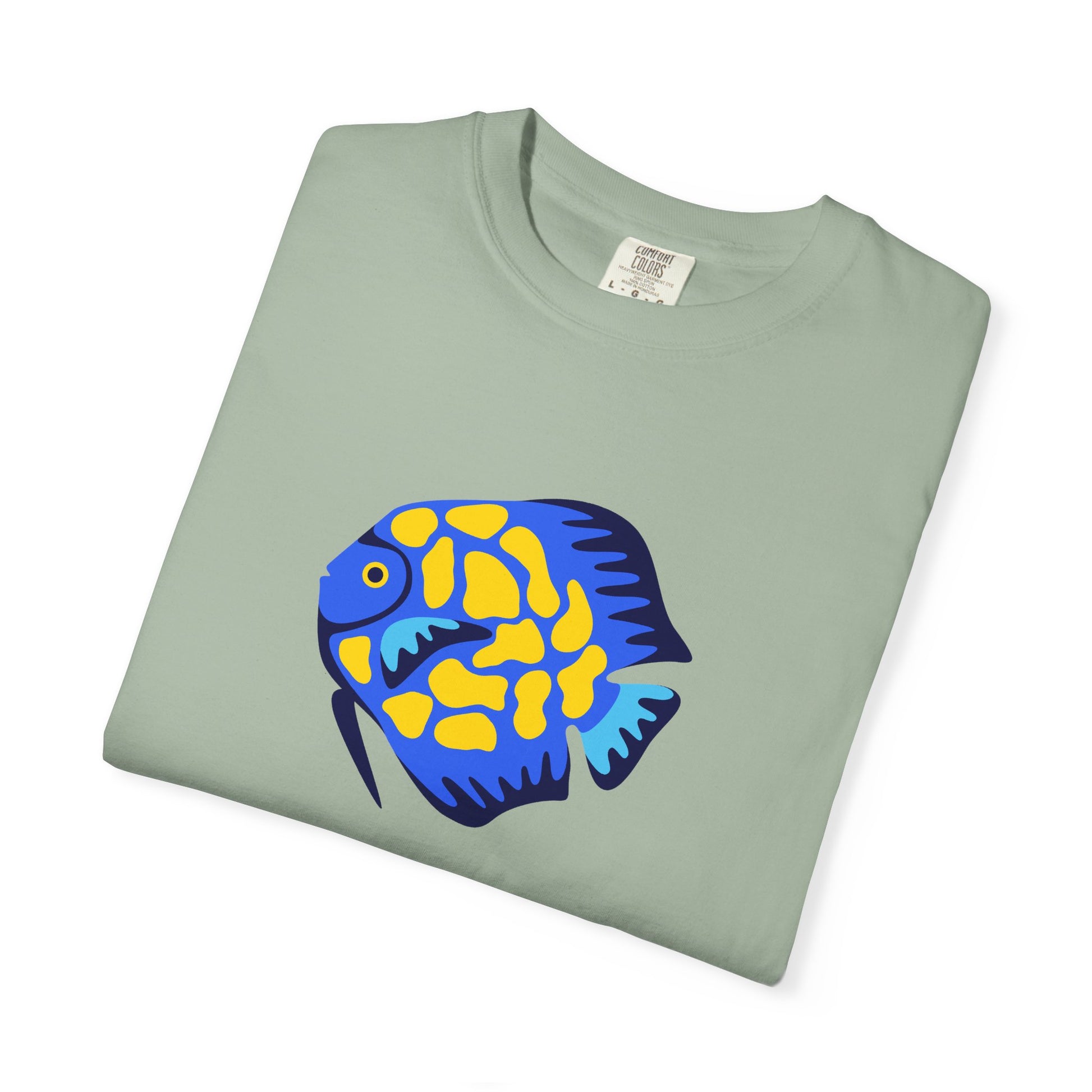 T-Shirt — Tropical Blue Yellow Angelfish Graphic Tee