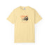 Yellow t-shirt with 'California' graphic design on a white background