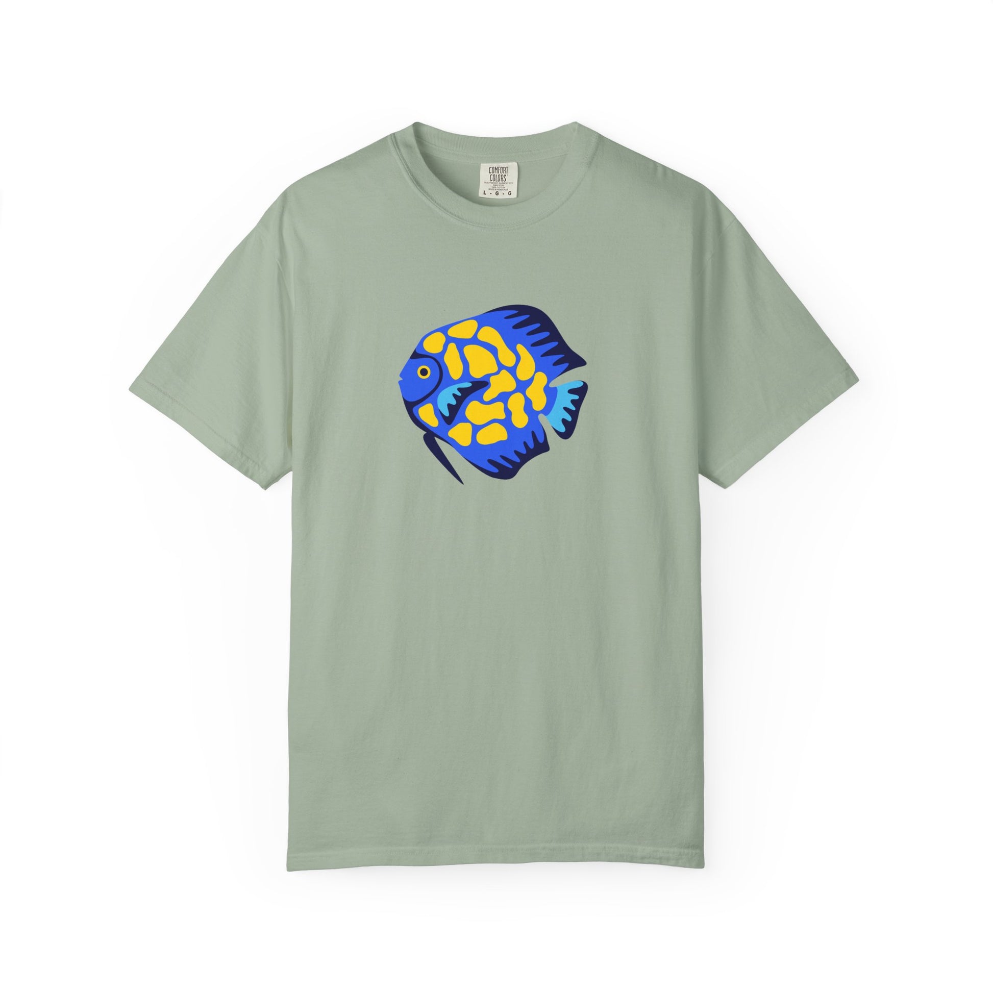 T-Shirt — Tropical Blue Yellow Angelfish Graphic Tee