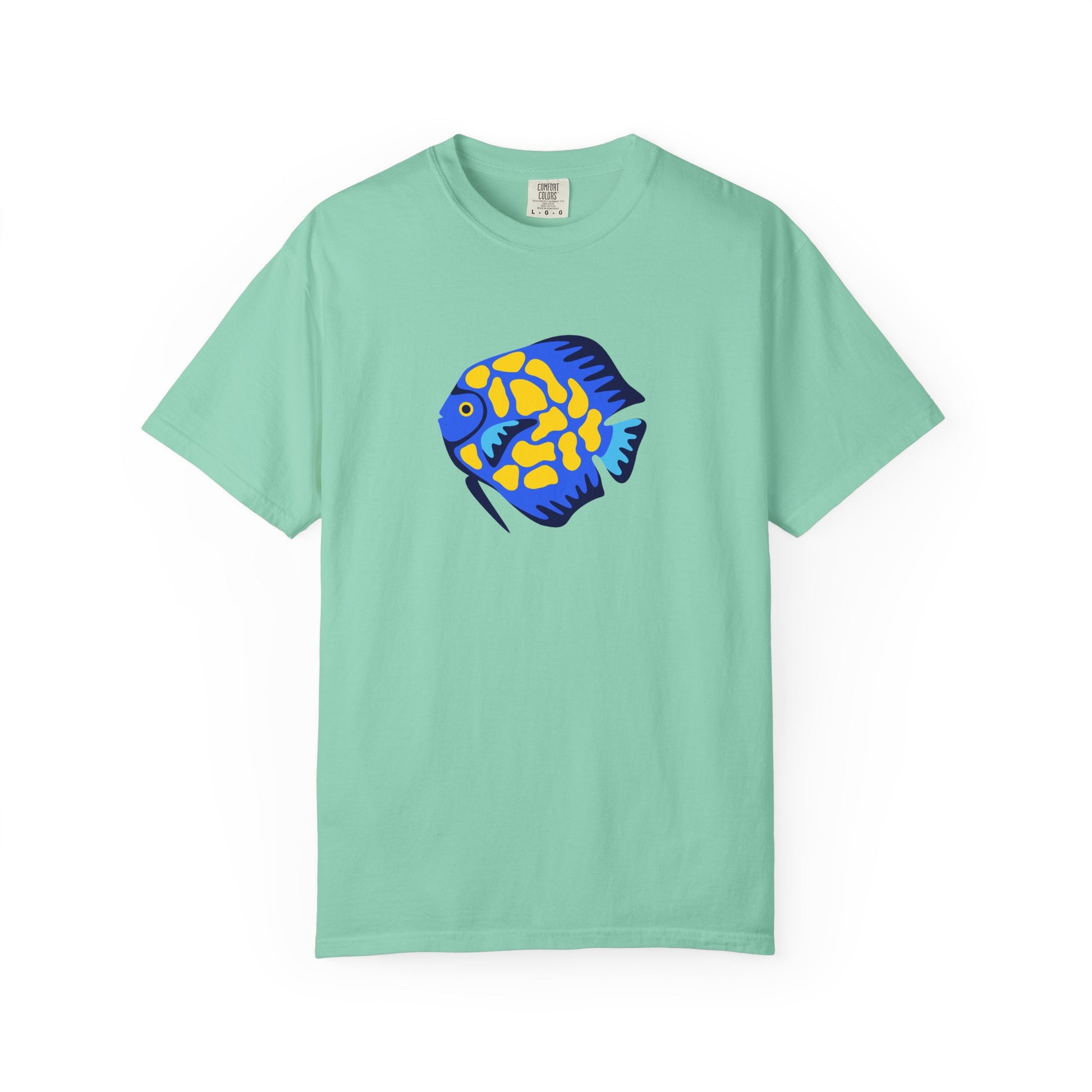 T-Shirt — Tropical Blue Yellow Angelfish Graphic Tee