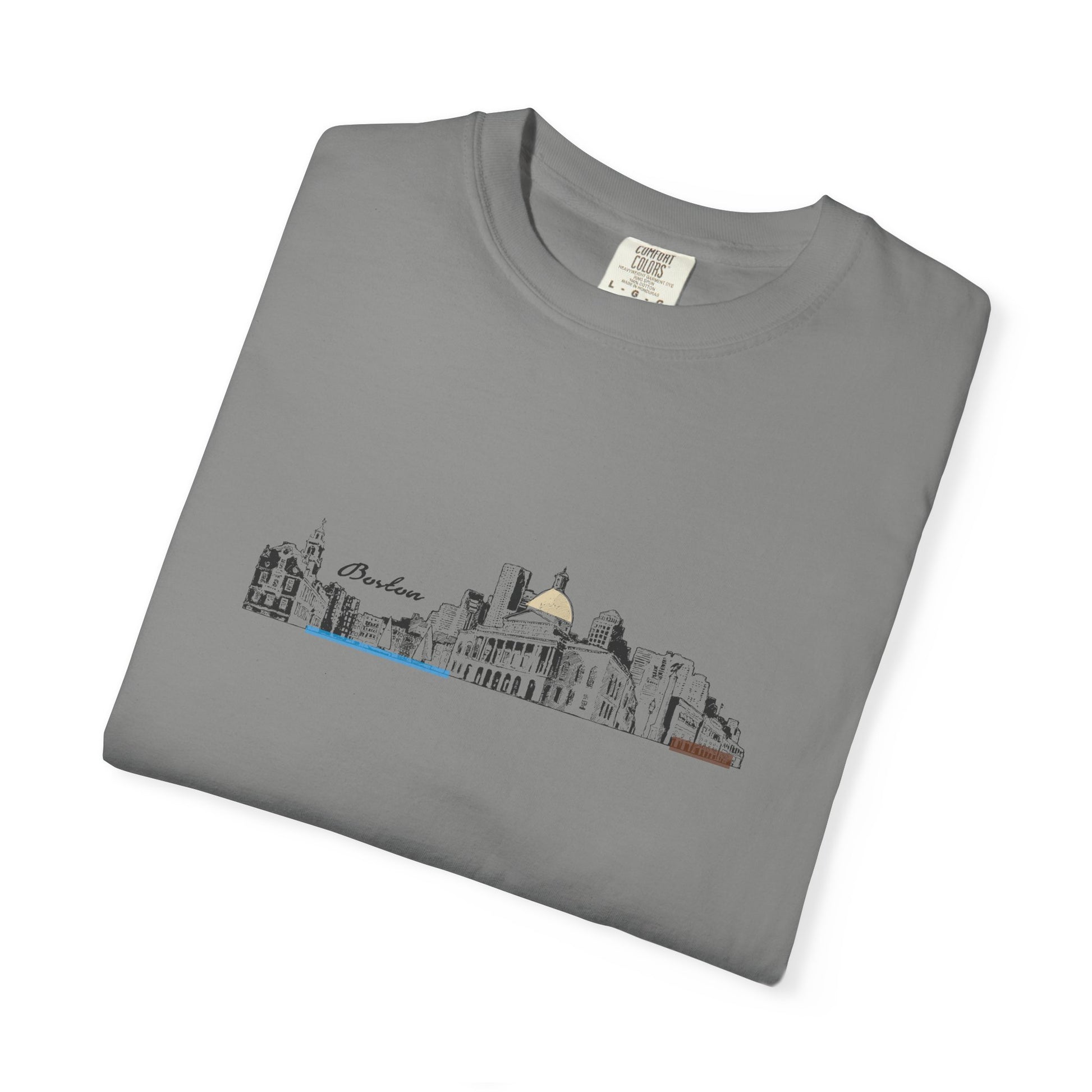 City Skyline Sketch T-Shirt — Minimalist Urban Panorama Tee