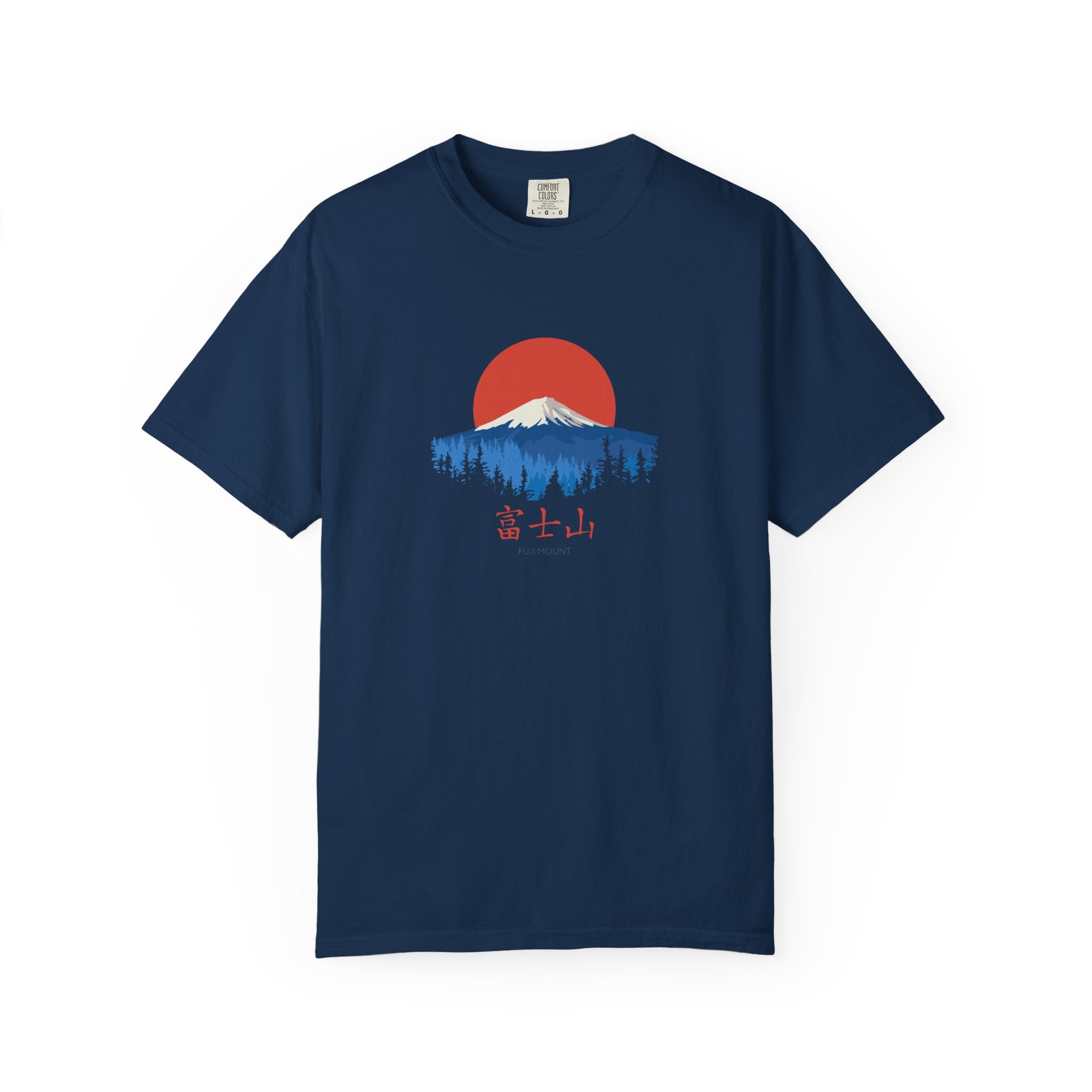 T-Shirt | Mount Fuji Sunrise Graphic Tee — Japanese Kanji Nature Design world