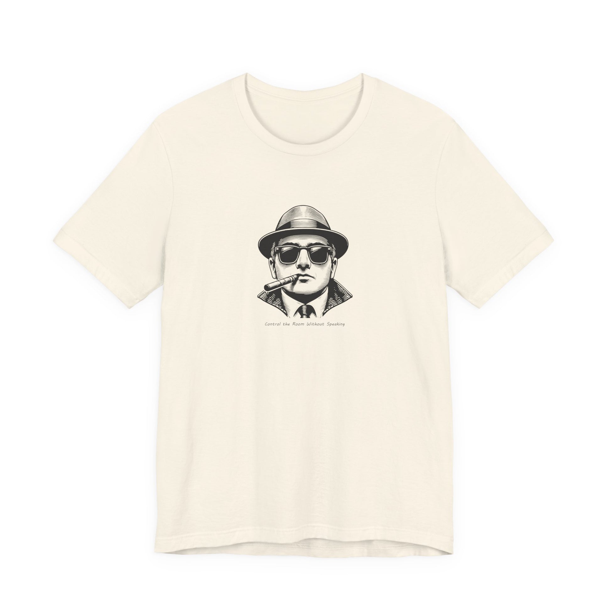 Vintage Mobster Portrait T‑Shirt — Retro Sunglasses & Cigar Graphic Tee