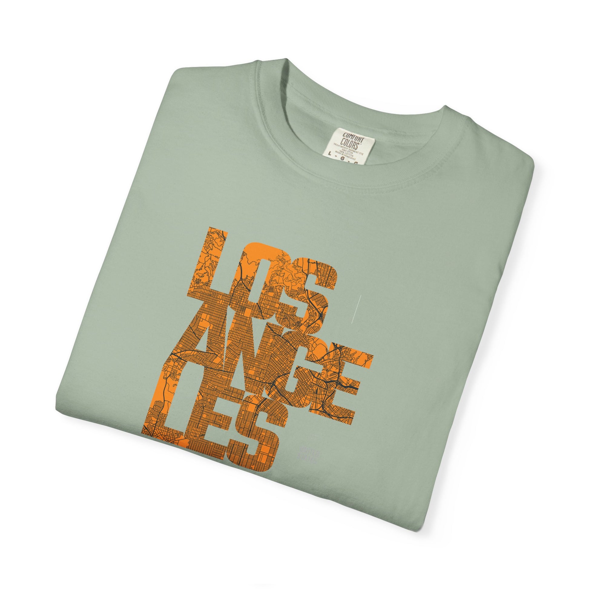 Los Angeles Text T-Shirt — Orange Sunset City Graphic Tee