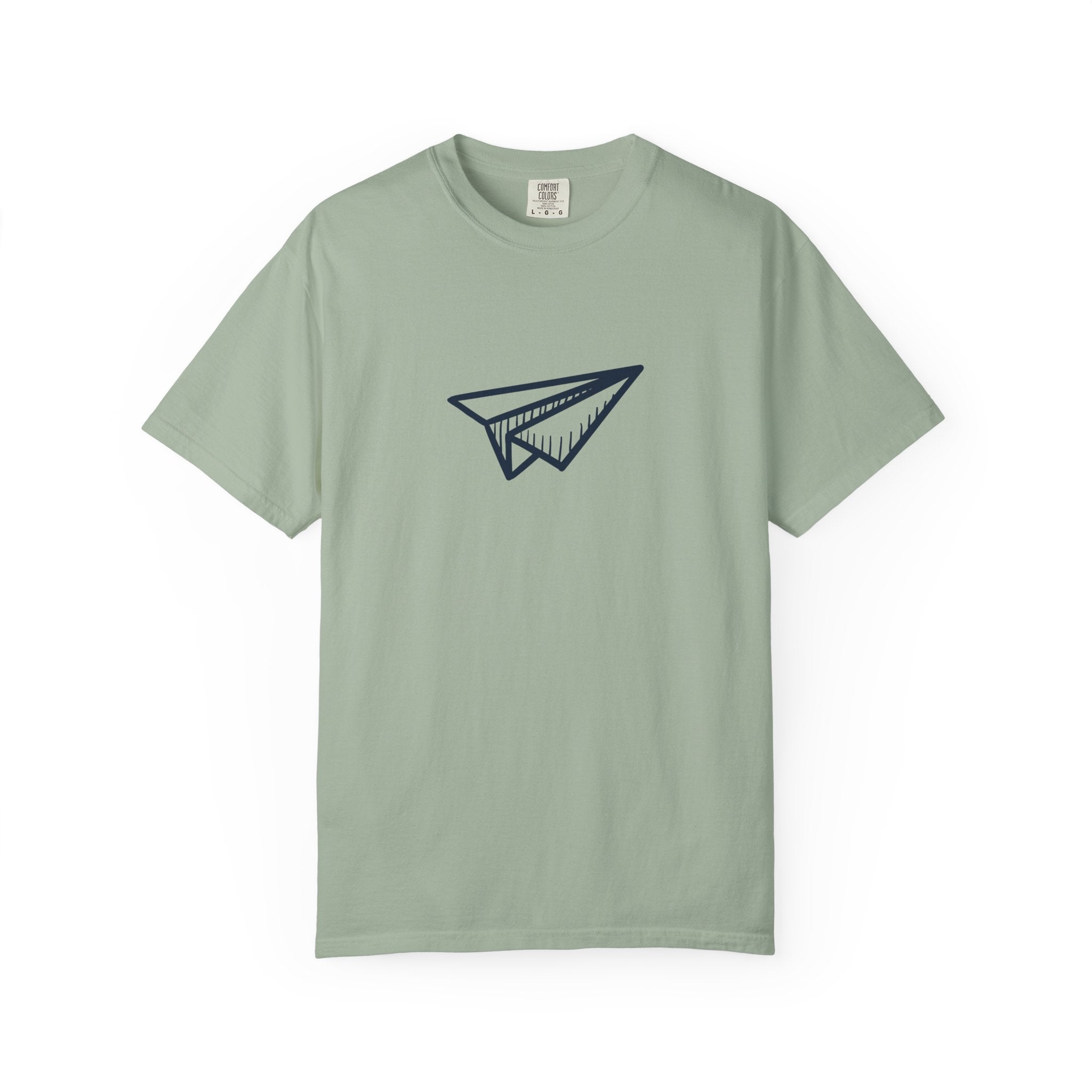 Paper Airplane Graphic T-Shirt — Minimalist Travel & Wanderlust Tee