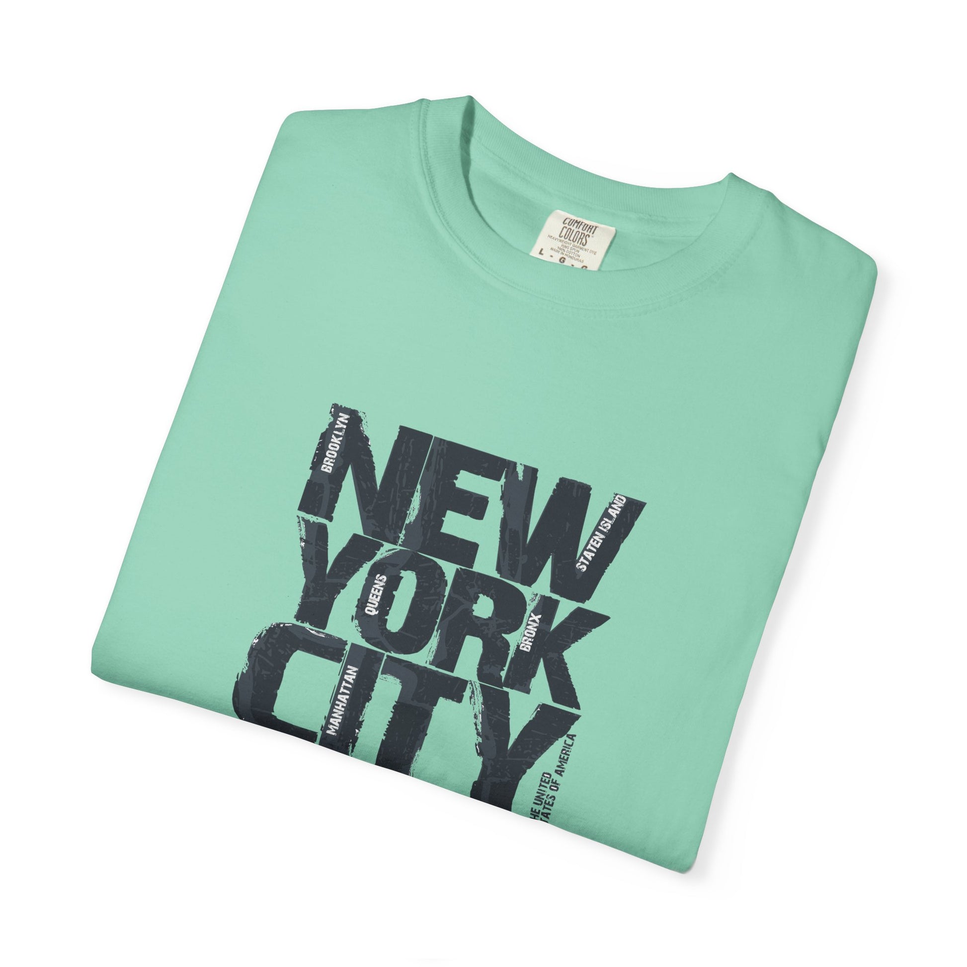 New York City Block Print T-Shirt — Vintage Urban Graphic Tee