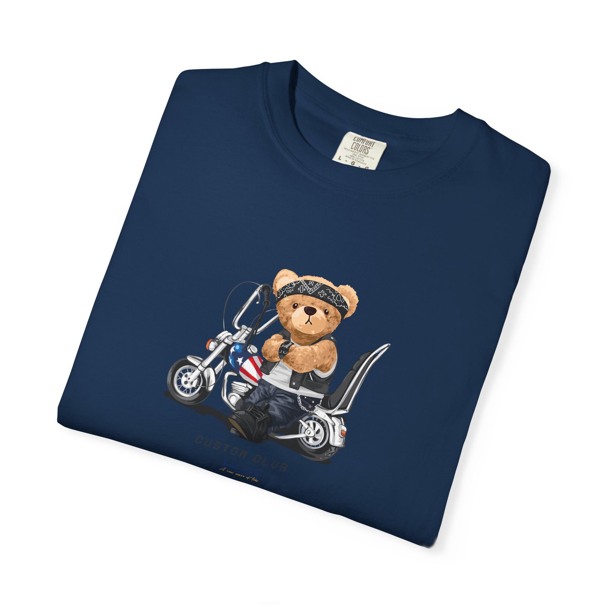 Teddy Bear on Scooter T-Shirt — Cute Vintage Scooter Graphic Tee Lifestyle