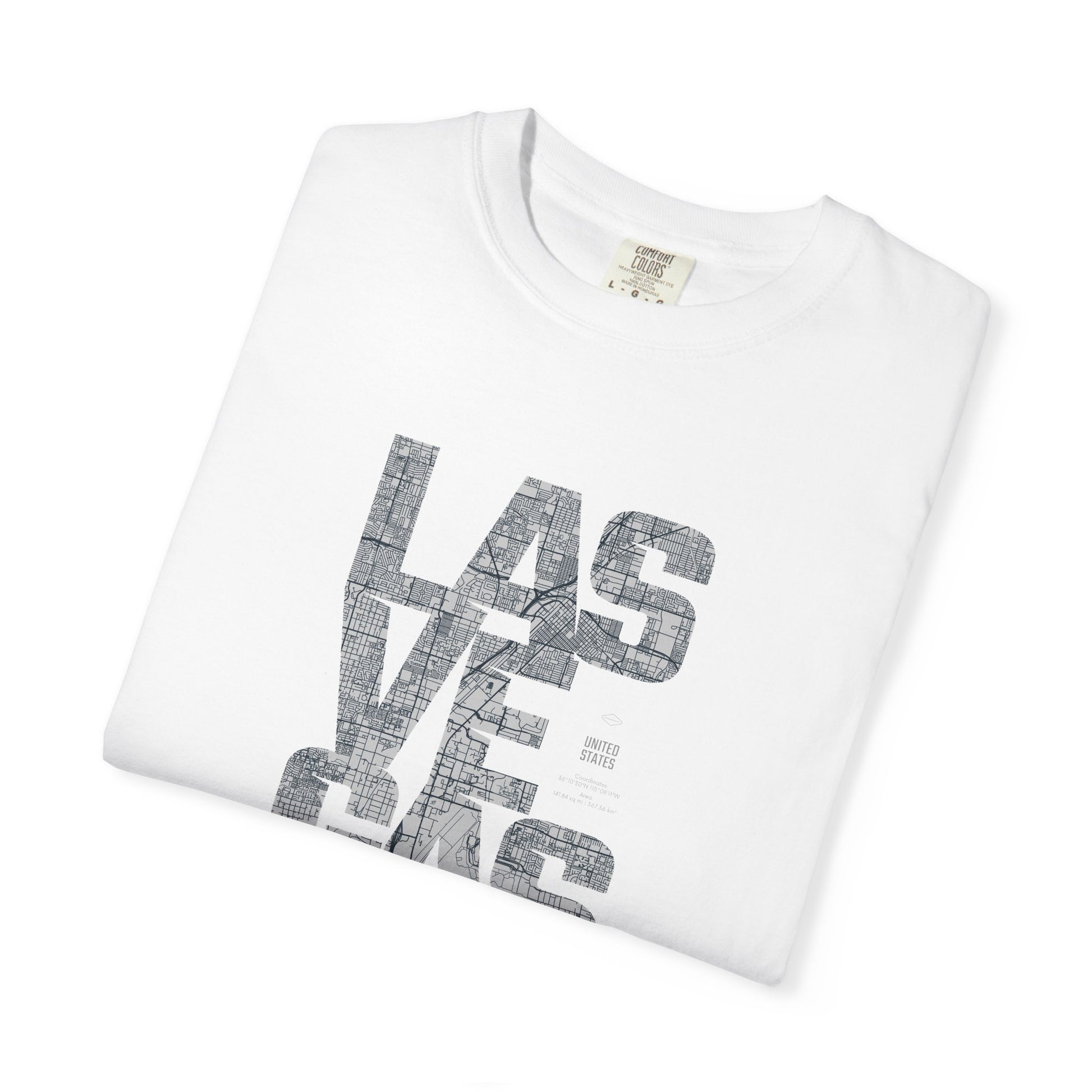 Las Vegas Vintage Block Tee — Retro Cityscape Graphic T-Shirt
