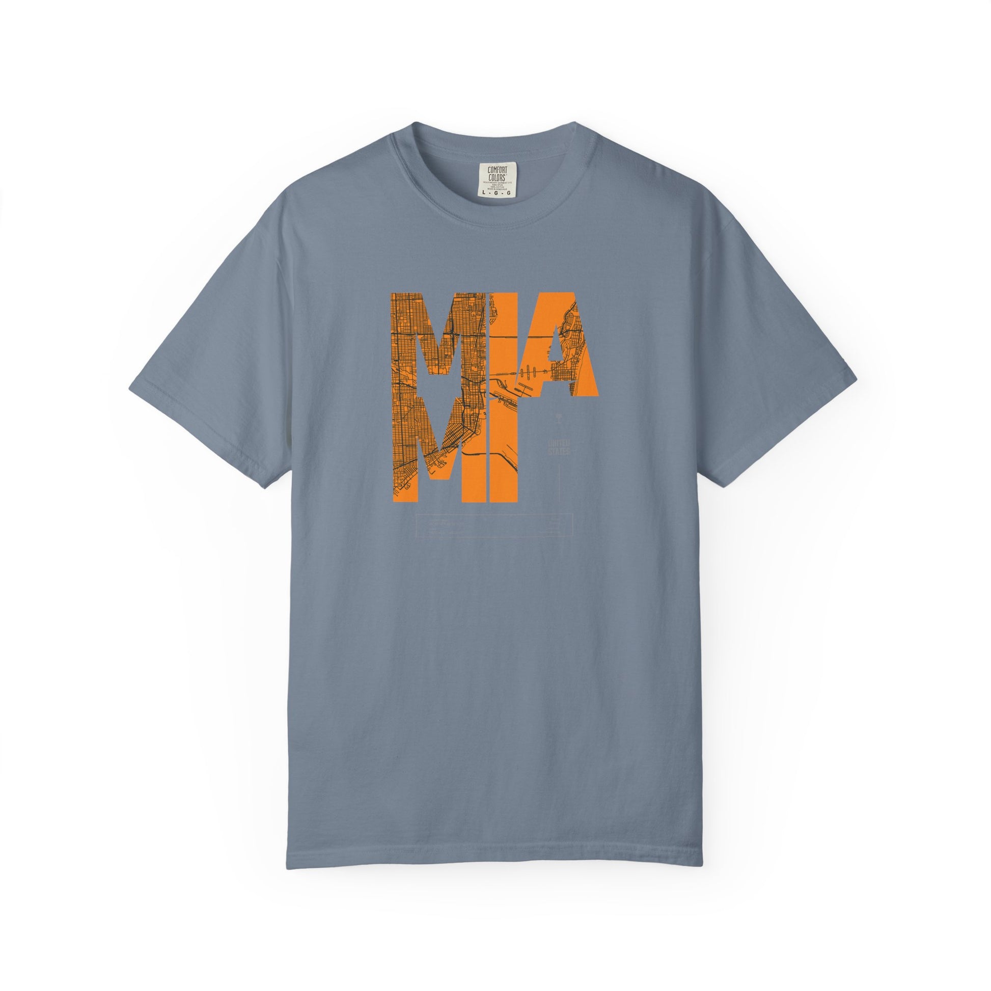 MIA MI Retro Block Graphic T-Shirt — Orange Vintage City Tee
