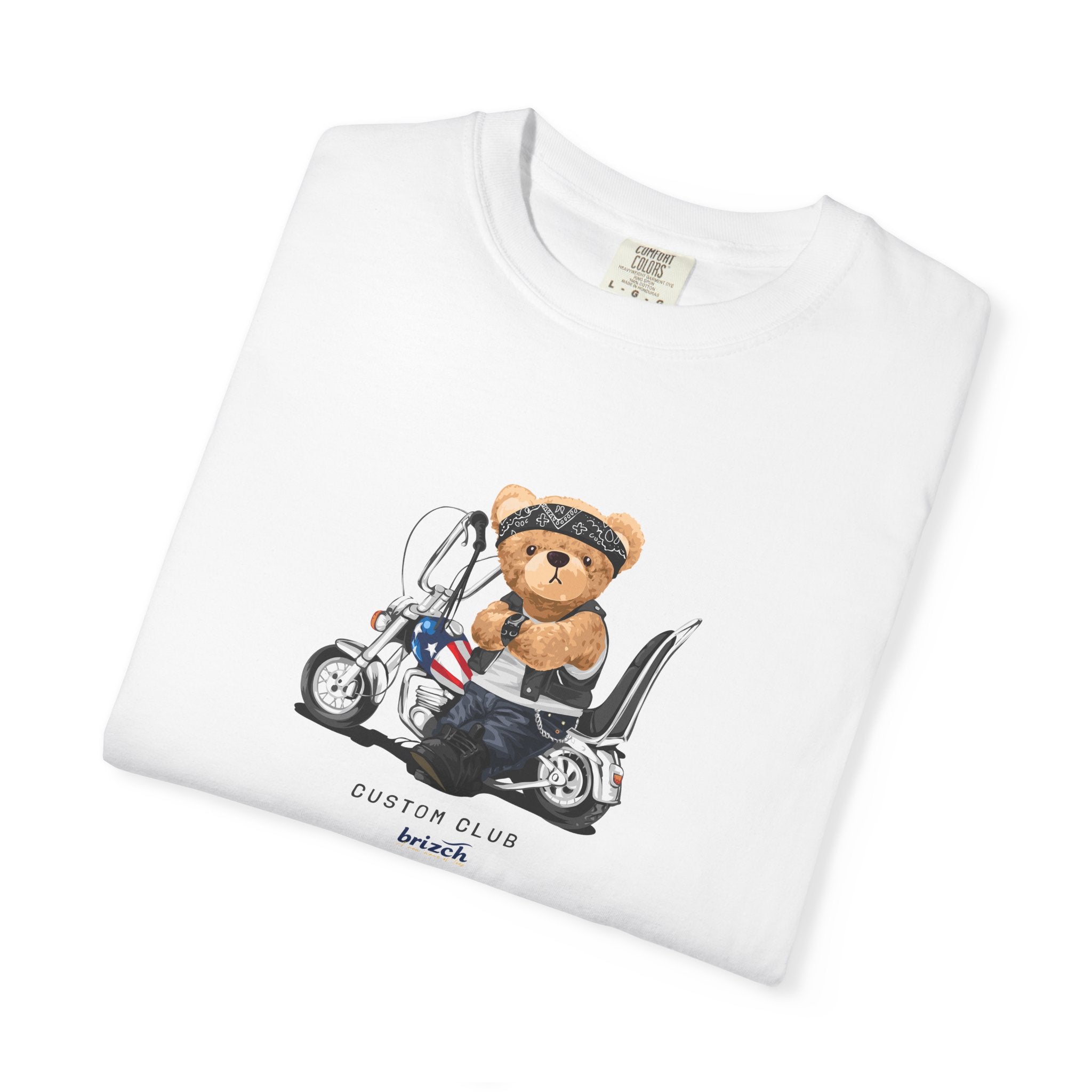 Teddy Bear on Scooter T-Shirt — Cute Vintage Scooter Graphic Tee Lifestyle