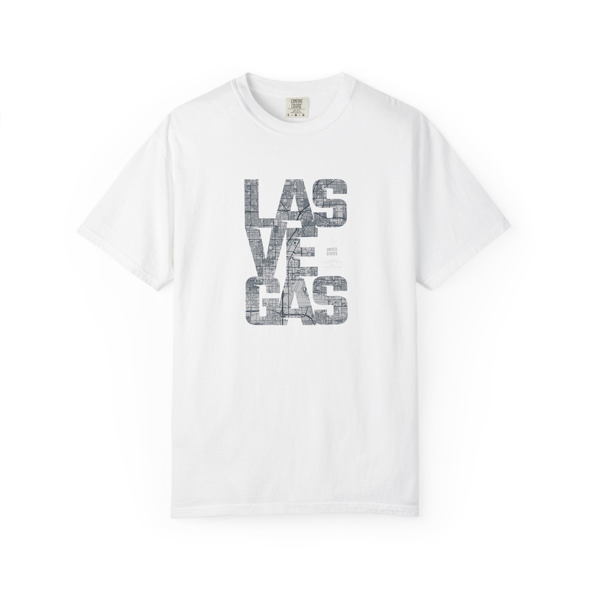 Las Vegas Vintage Block Tee — Retro Cityscape Graphic T-Shirt