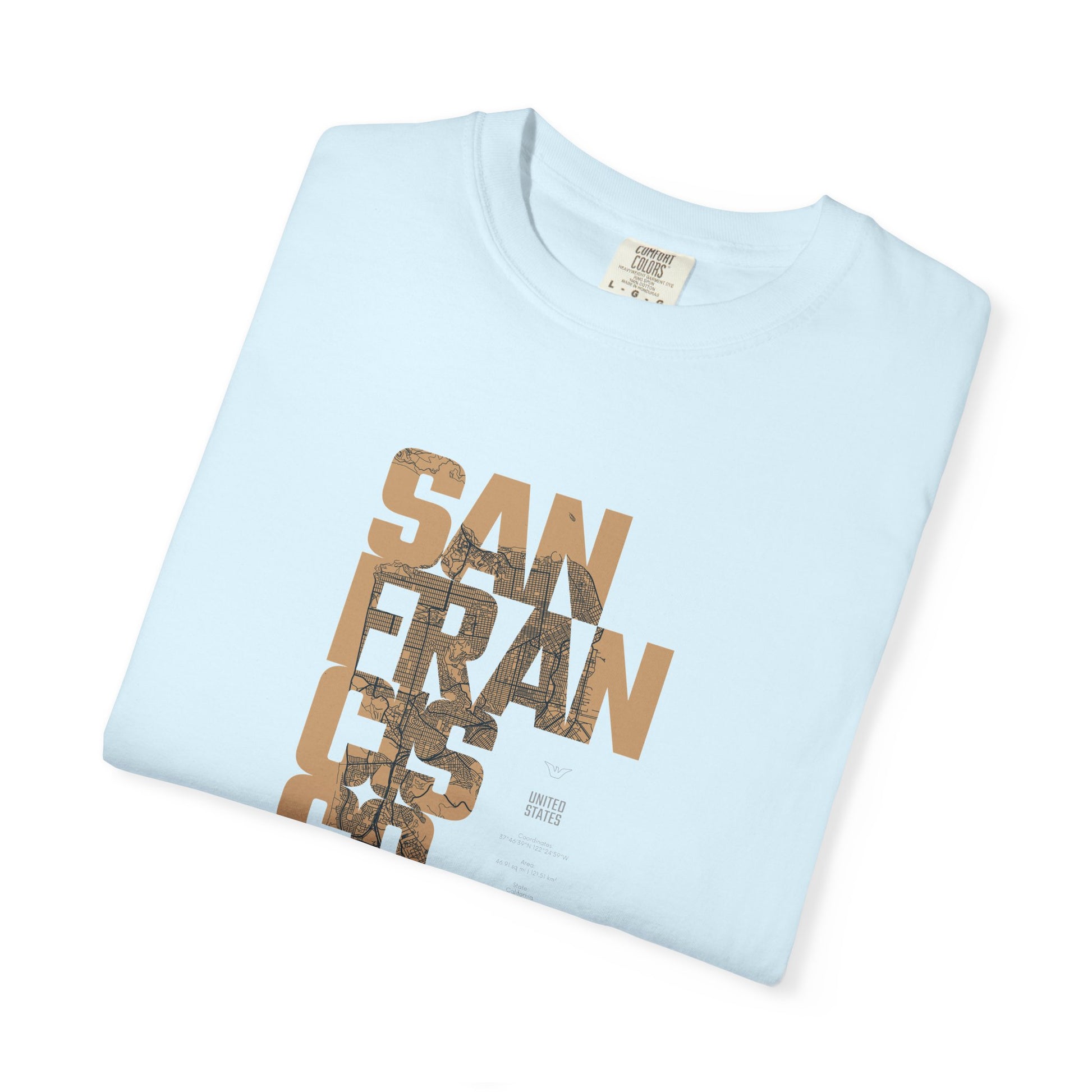 San Francisco Vertical Logo T-Shirt — Retro Brown City Graphic Tee