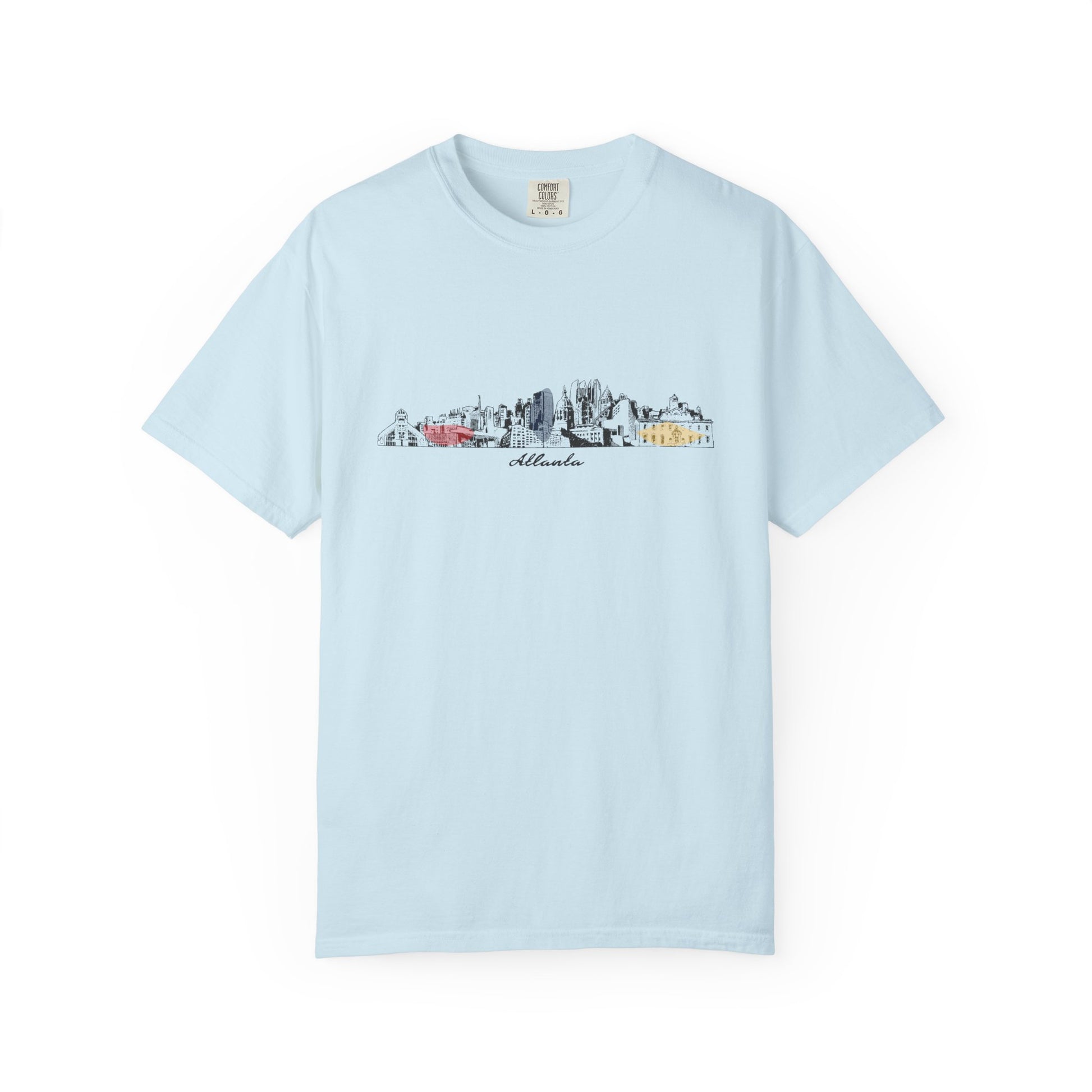 Atlanta Skyline T-Shirt — Minimal Watercolor Cityscape Tee