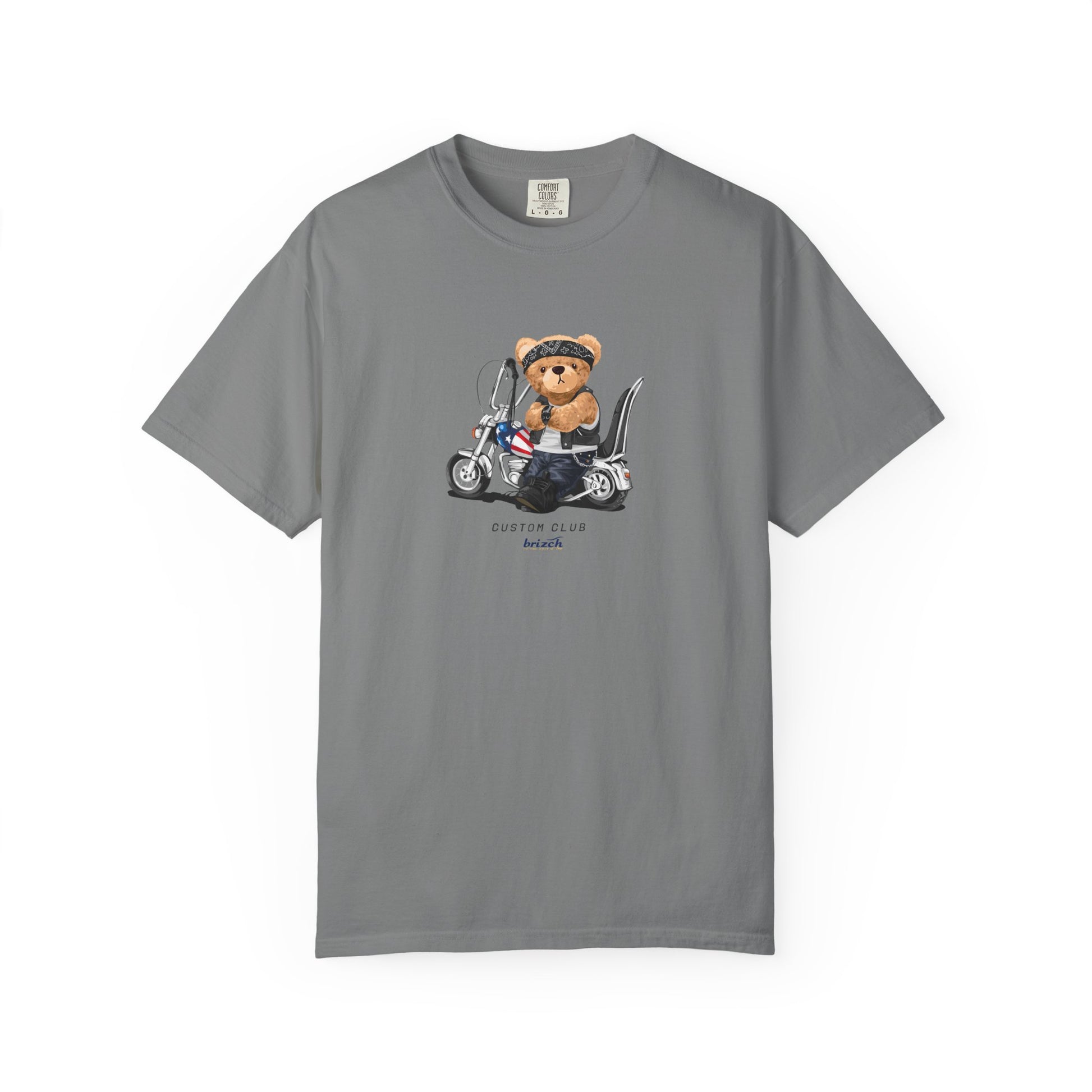 Teddy Bear on Scooter T-Shirt — Cute Vintage Scooter Graphic Tee Lifestyle