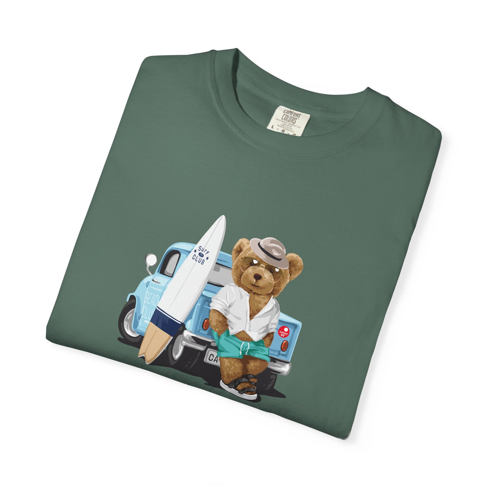 Bear Vacation Graphic T-Shirt — 'Holidays' Cute Teddy with Camper Lifestyle
