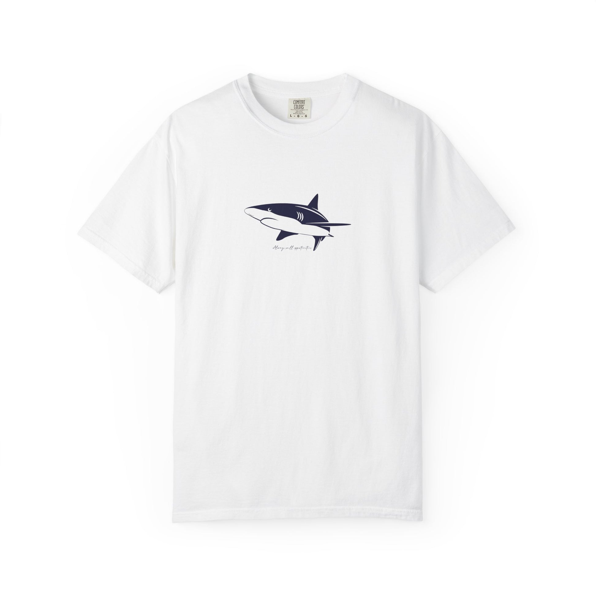 Shark Outline Tee — Minimalist Surf & Ocean Graphic T-Shirt