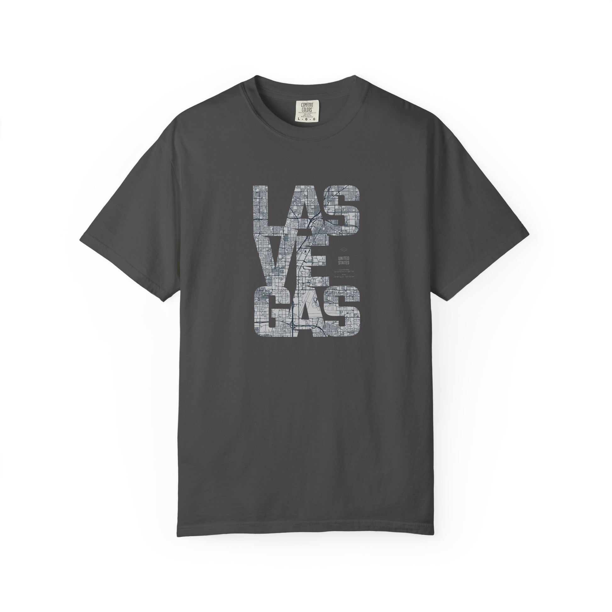 Las Vegas Vintage Block Tee — Retro Cityscape Graphic T-Shirt