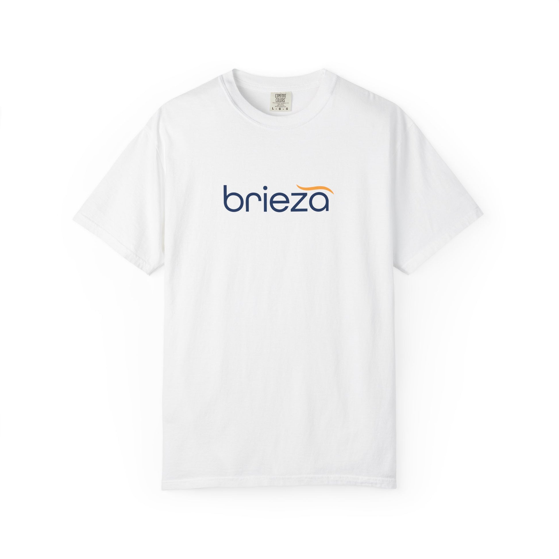 white brieza logo minimalist t shirt