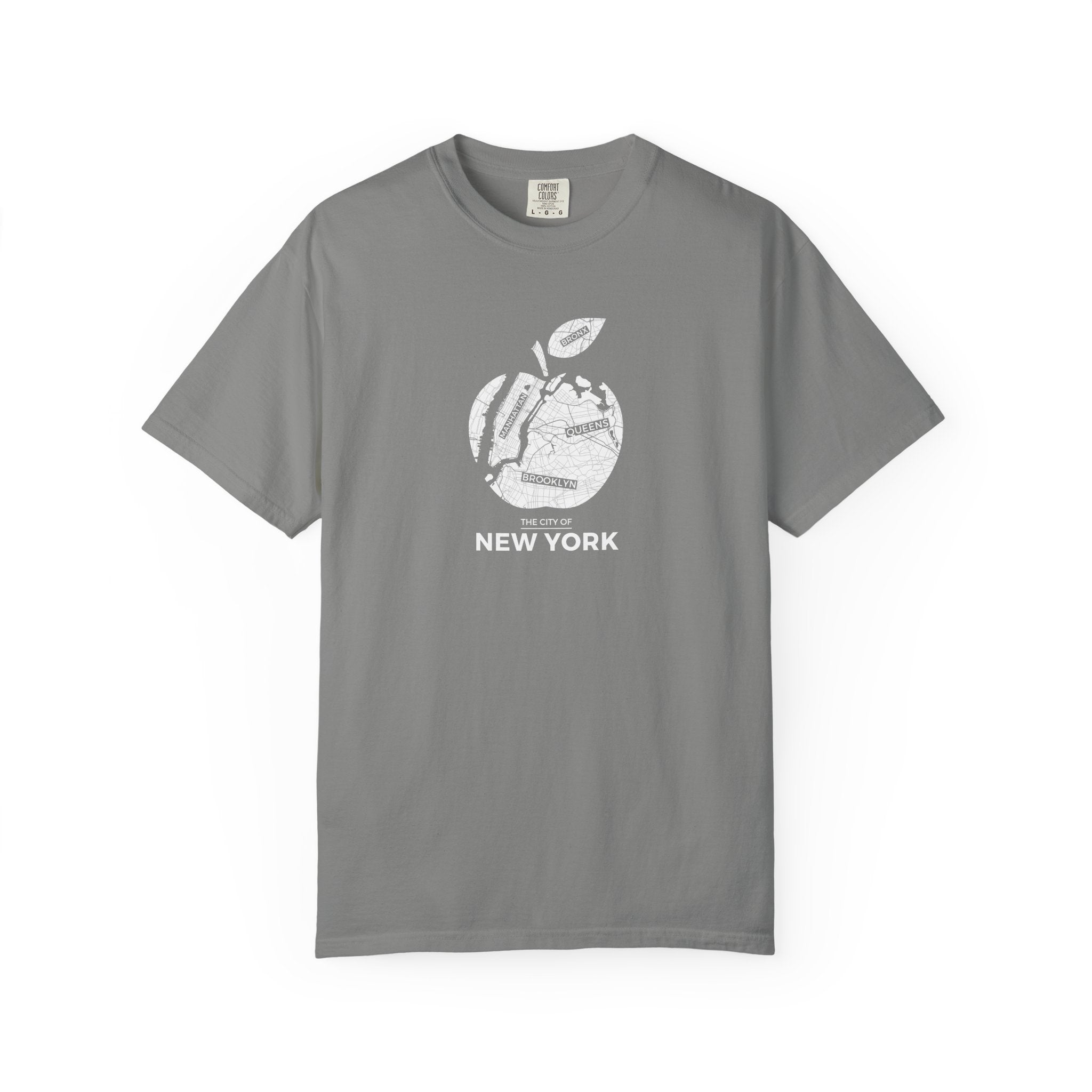 New York Apple Map T-Shirt — Vintage City Graphic Tee
