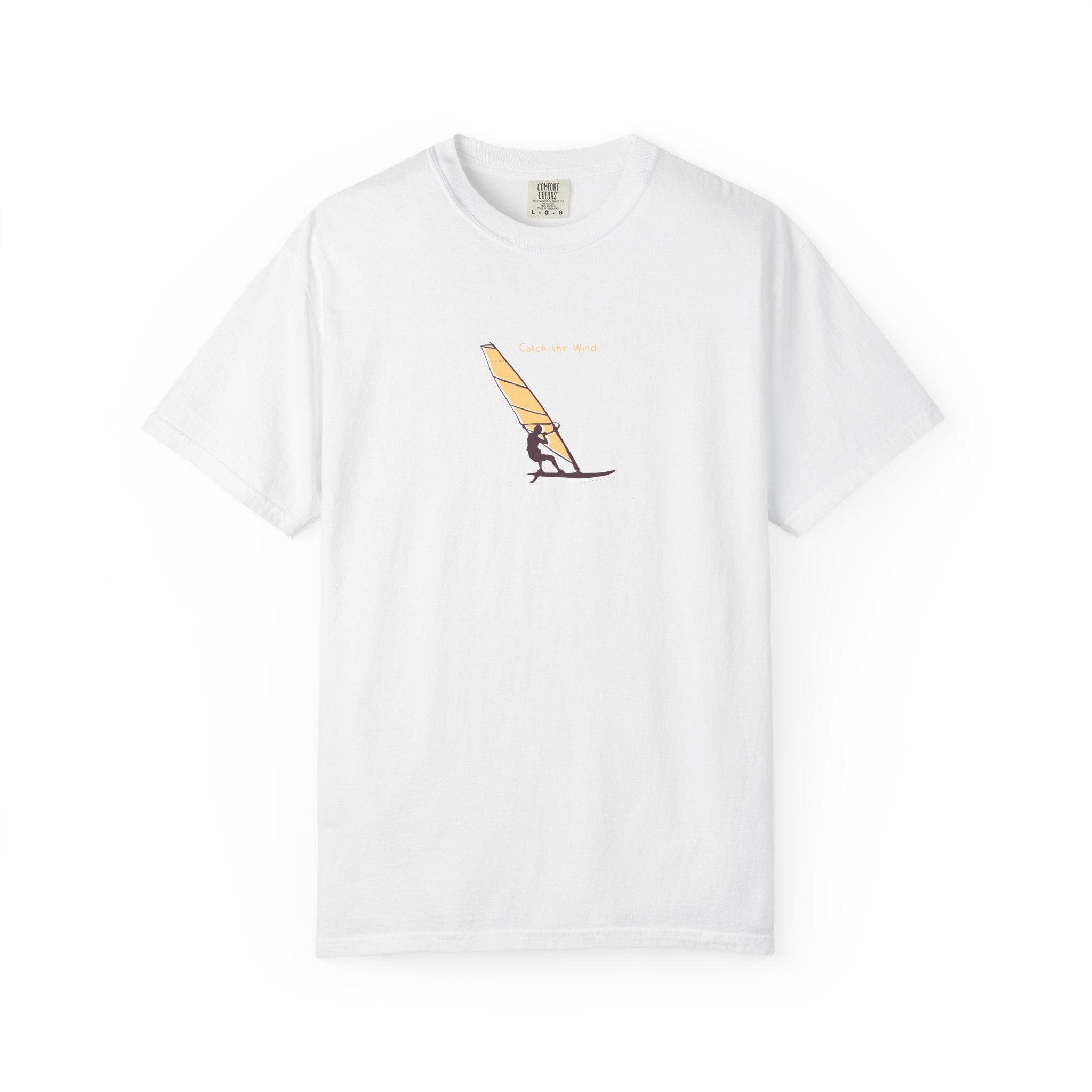 Windsurfing Sunset T-Shirt — Retro Sailboard Graphic Tee