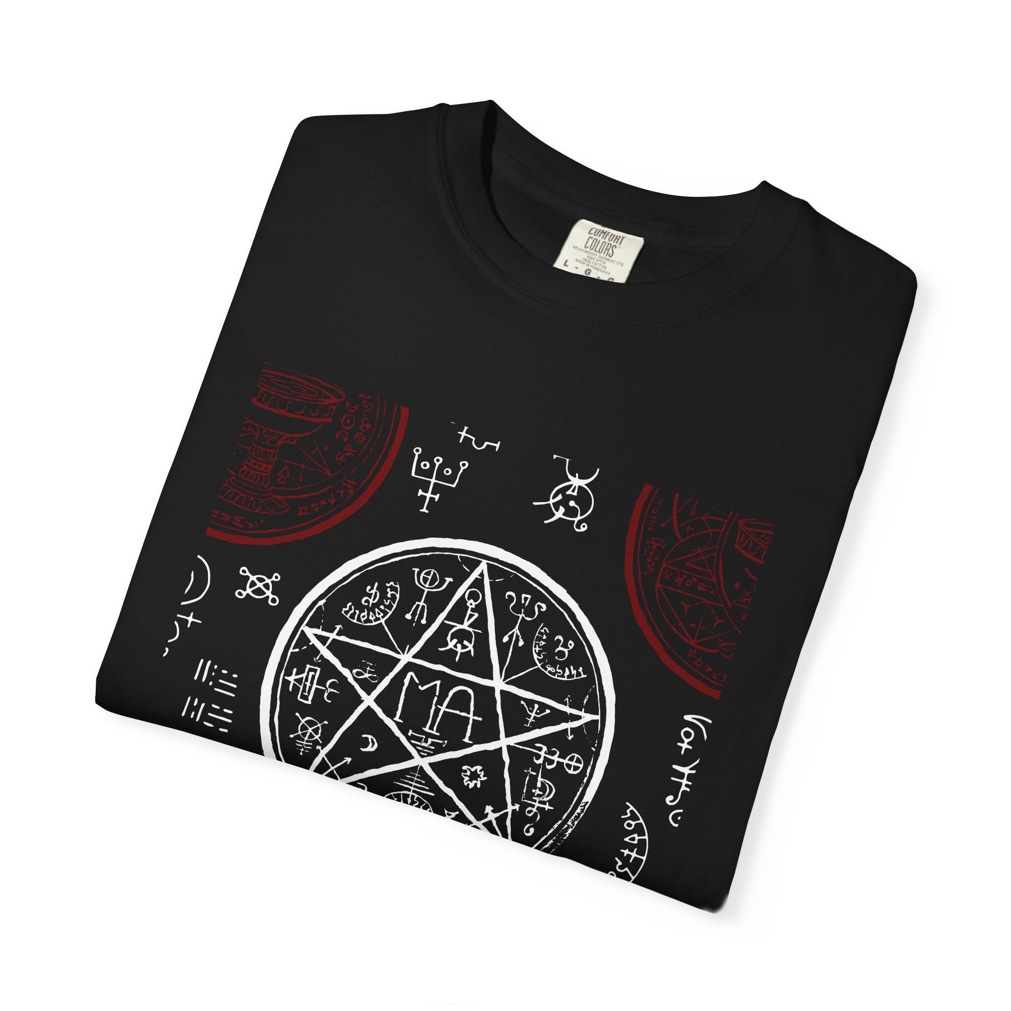 Occult Pentagram Symbol T-Shirt — Vintage Witchcraft Sigils Tee