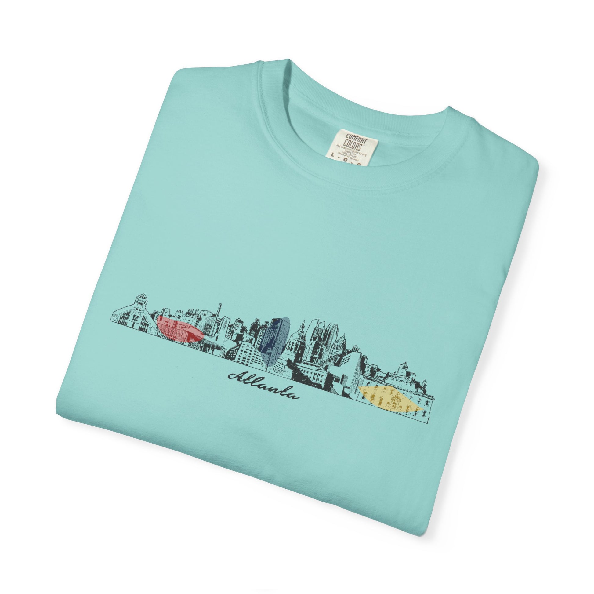Atlanta Skyline T-Shirt — Minimal Watercolor Cityscape Tee