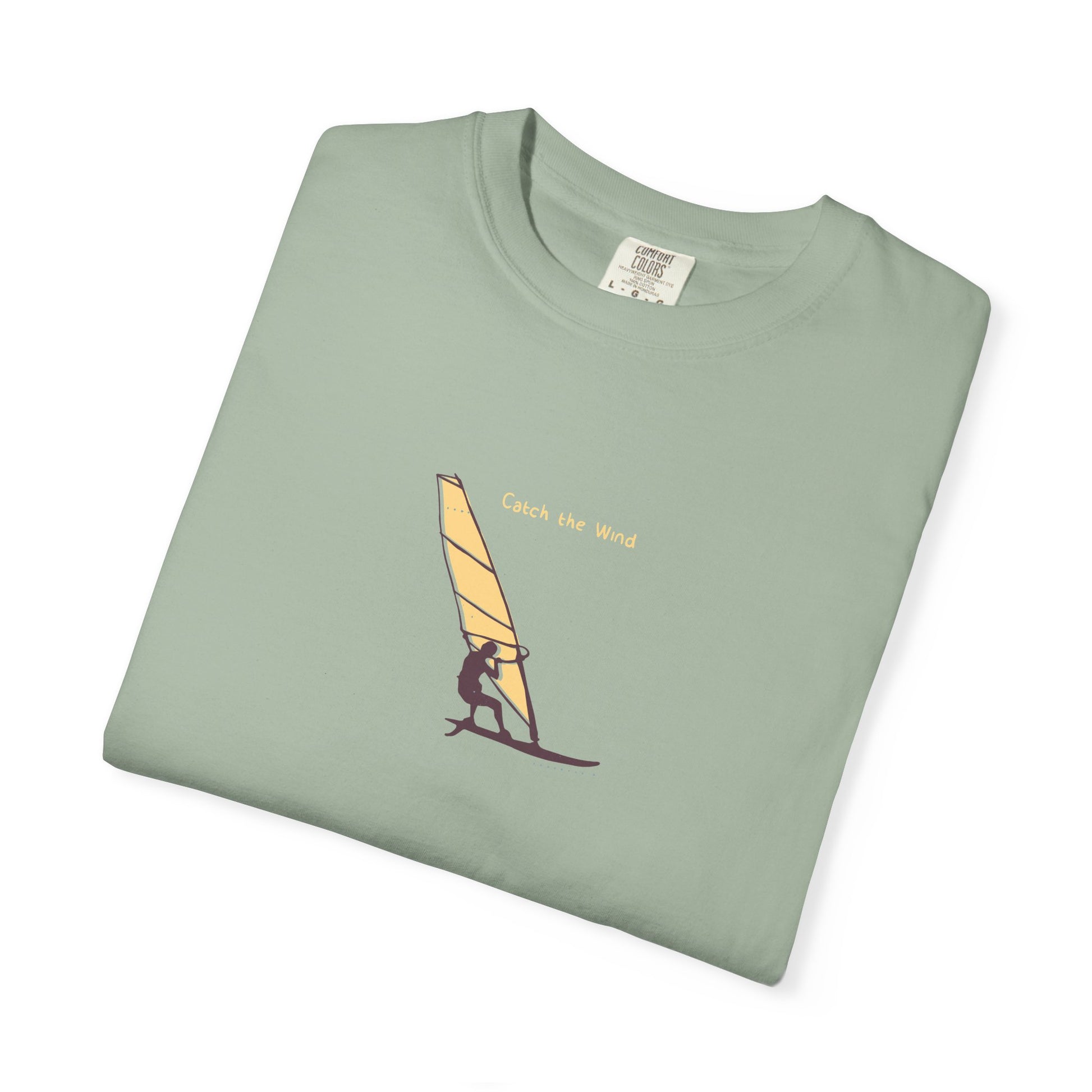 Windsurfing Sunset T-Shirt — Retro Sailboard Graphic Tee