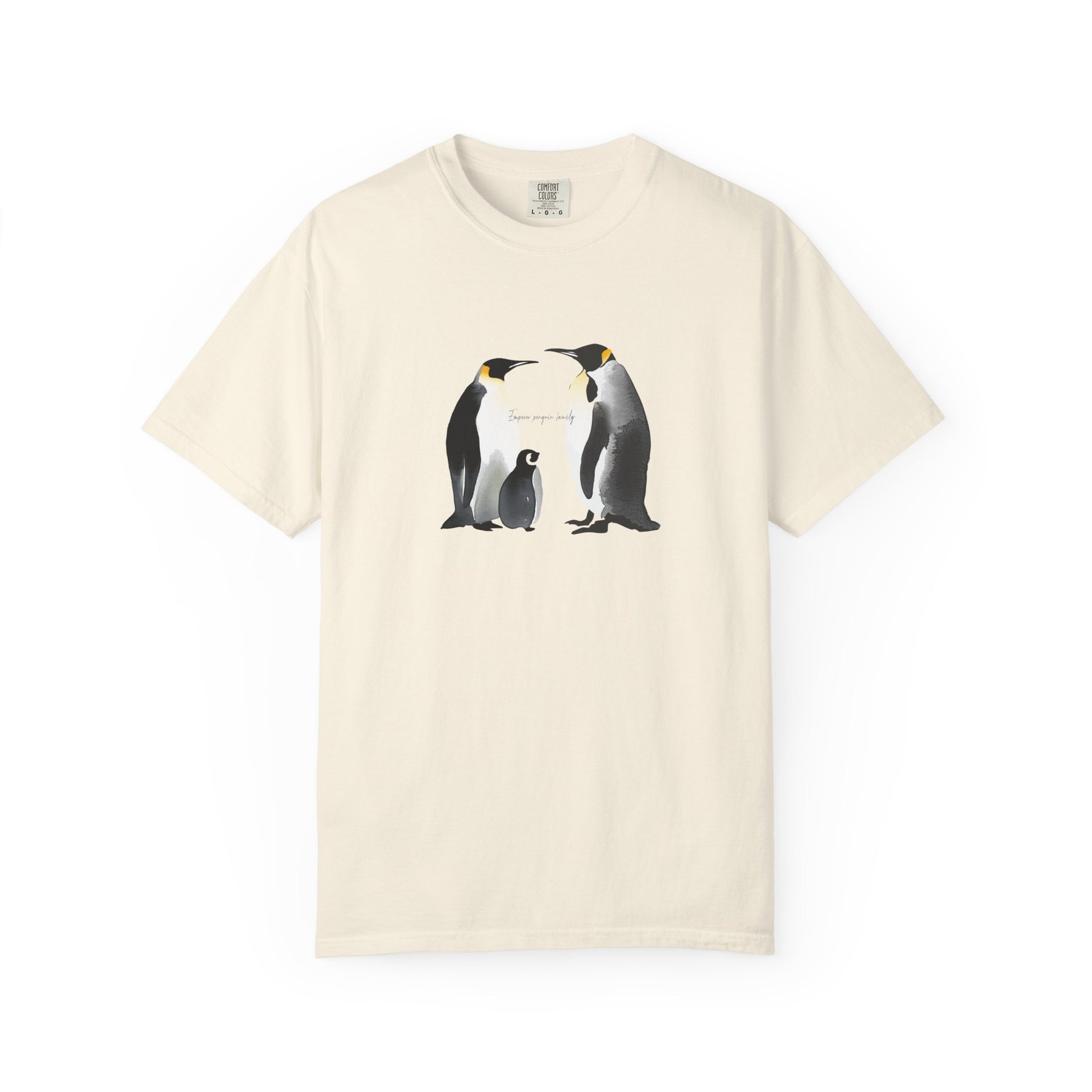 Penguin Family T‑Shirt — Cute Emperor Penguin Mom, Dad & Chick Graphic Tee