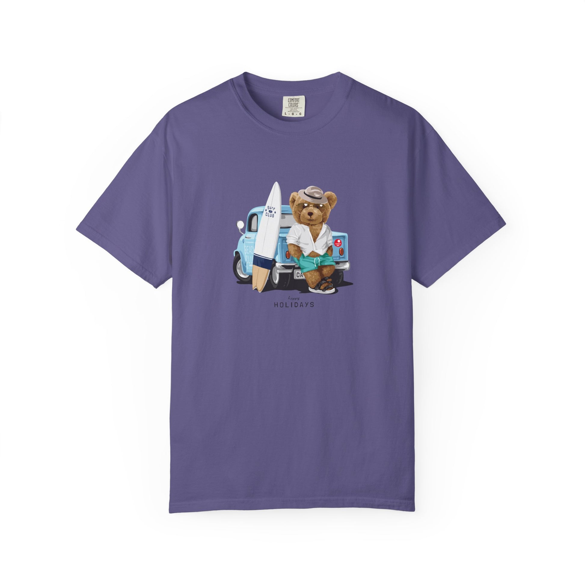 Bear Vacation Graphic T-Shirt — 'Holidays' Cute Teddy with Camper Lifestyle