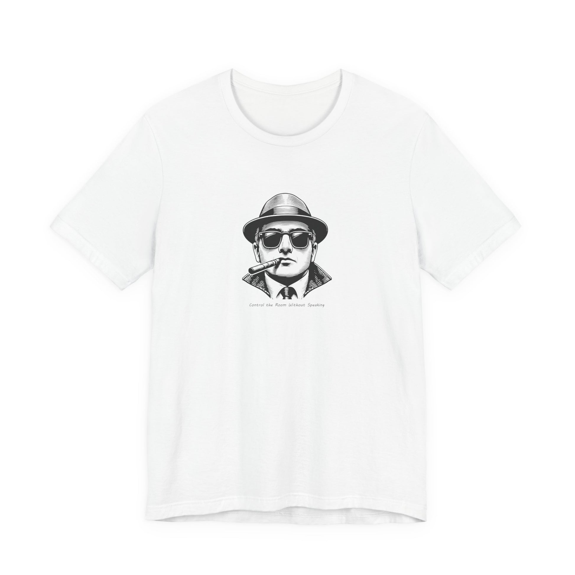 Vintage Mobster Portrait T‑Shirt — Retro Sunglasses & Cigar Graphic Tee