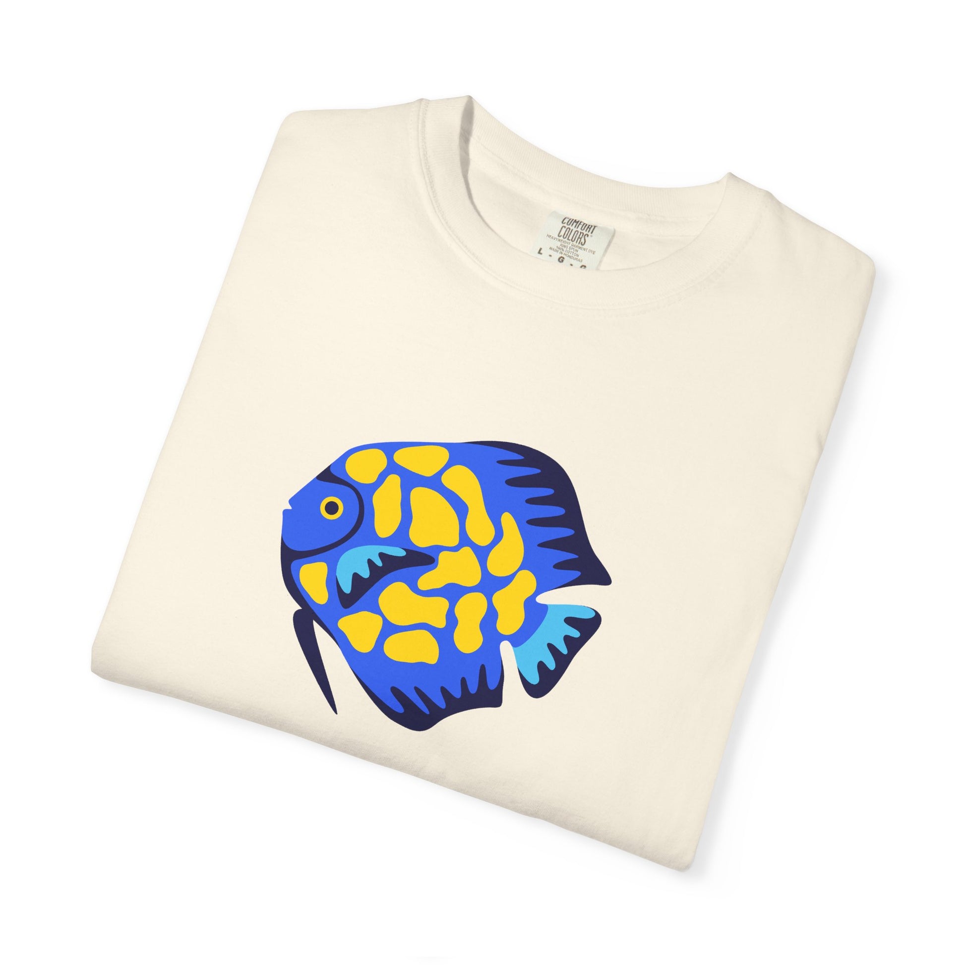 T-Shirt — Tropical Blue Yellow Angelfish Graphic Tee