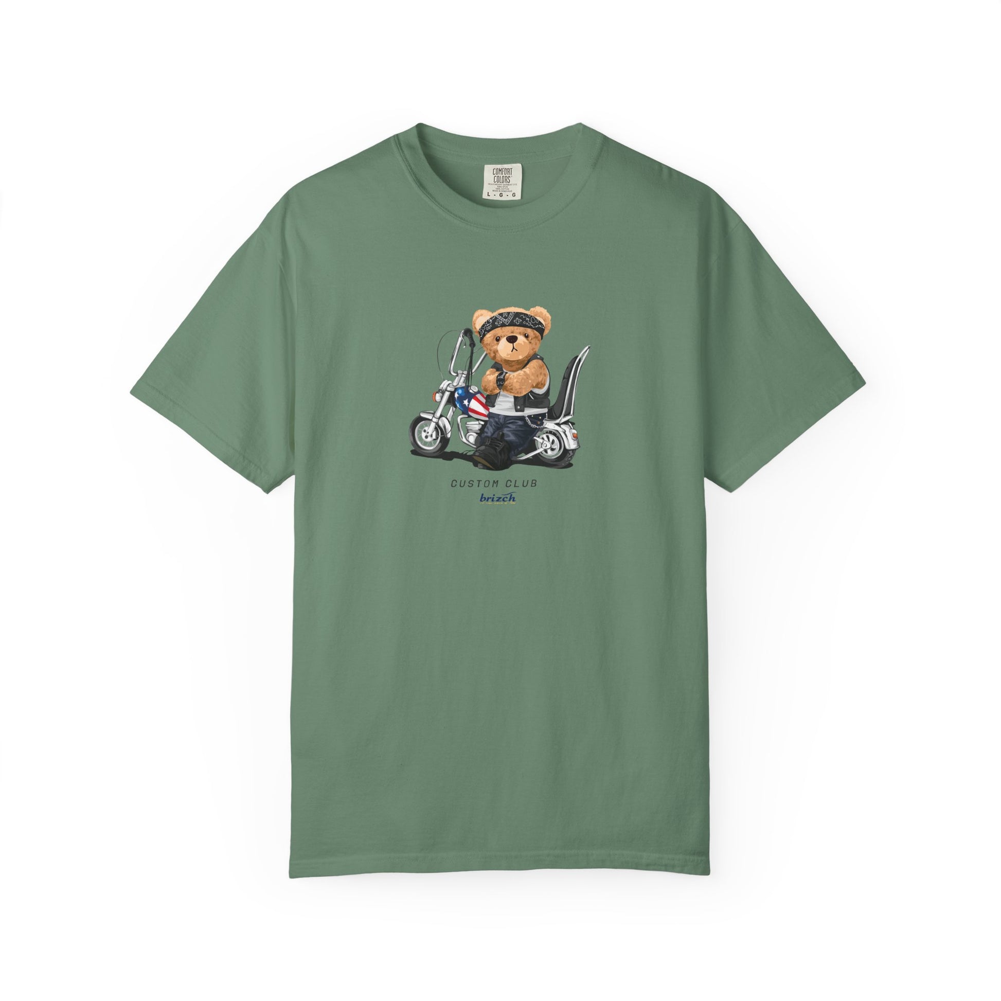 Teddy Bear on Scooter T-Shirt — Cute Vintage Scooter Graphic Tee Lifestyle