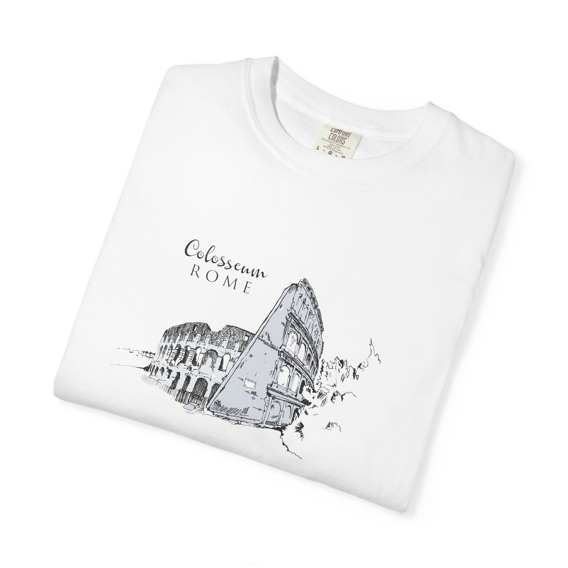 Rome Colosseum Sketch T-Shirt — Vintage Travel Tee world