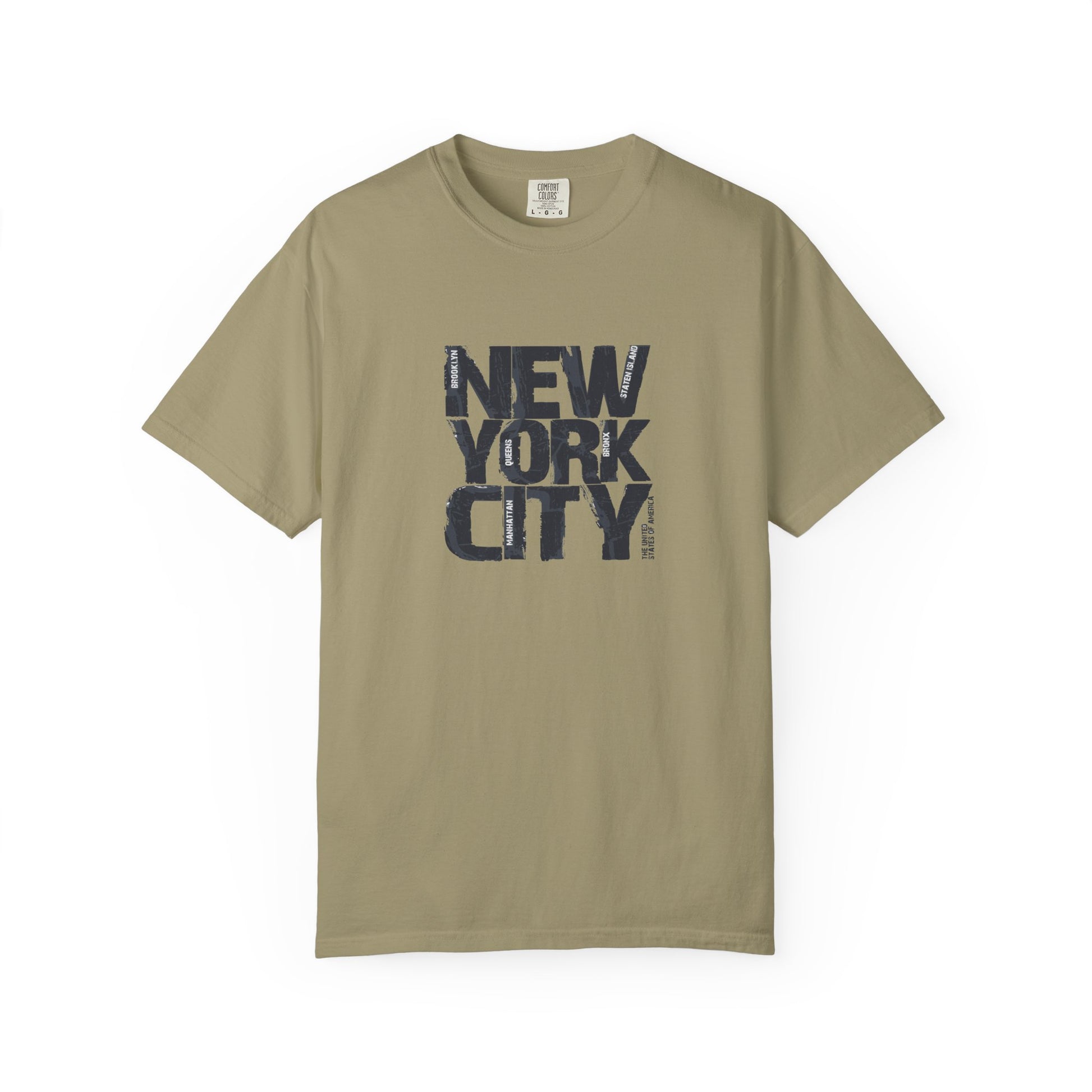 New York City Block Print T-Shirt — Vintage Urban Graphic Tee