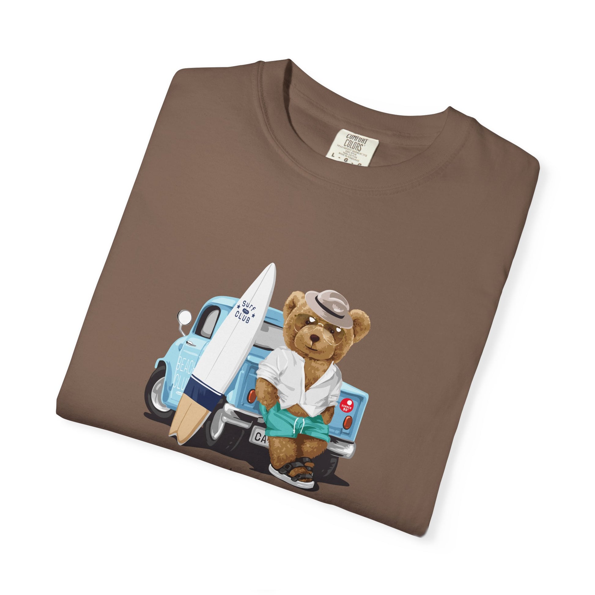 Bear Vacation Graphic T-Shirt — 'Holidays' Cute Teddy with Camper Lifestyle