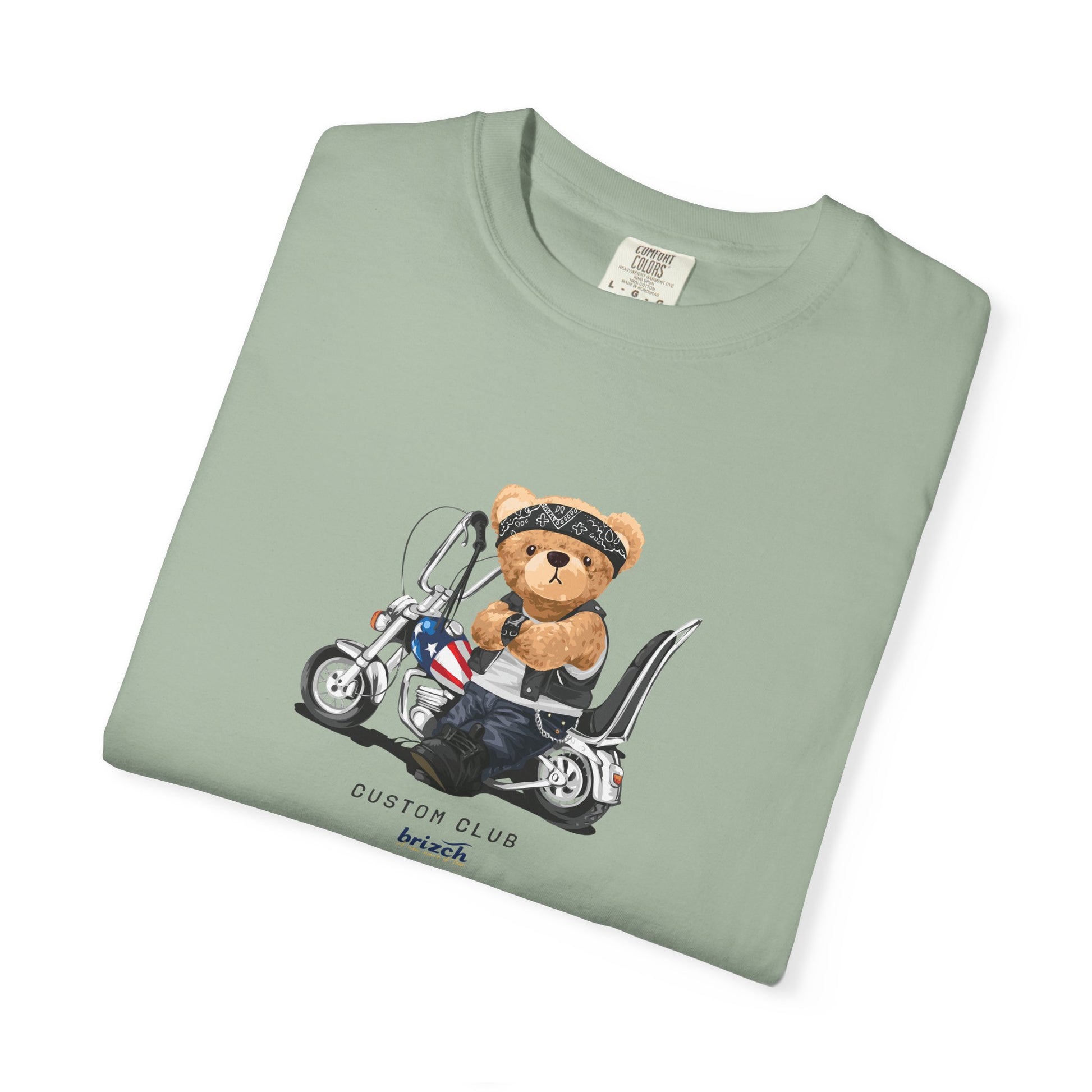Teddy Bear on Scooter T-Shirt — Cute Vintage Scooter Graphic Tee Lifestyle