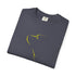 Folded gray  t-shirt  white adoog outline