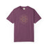 t-shirt with floral heart design on a white background