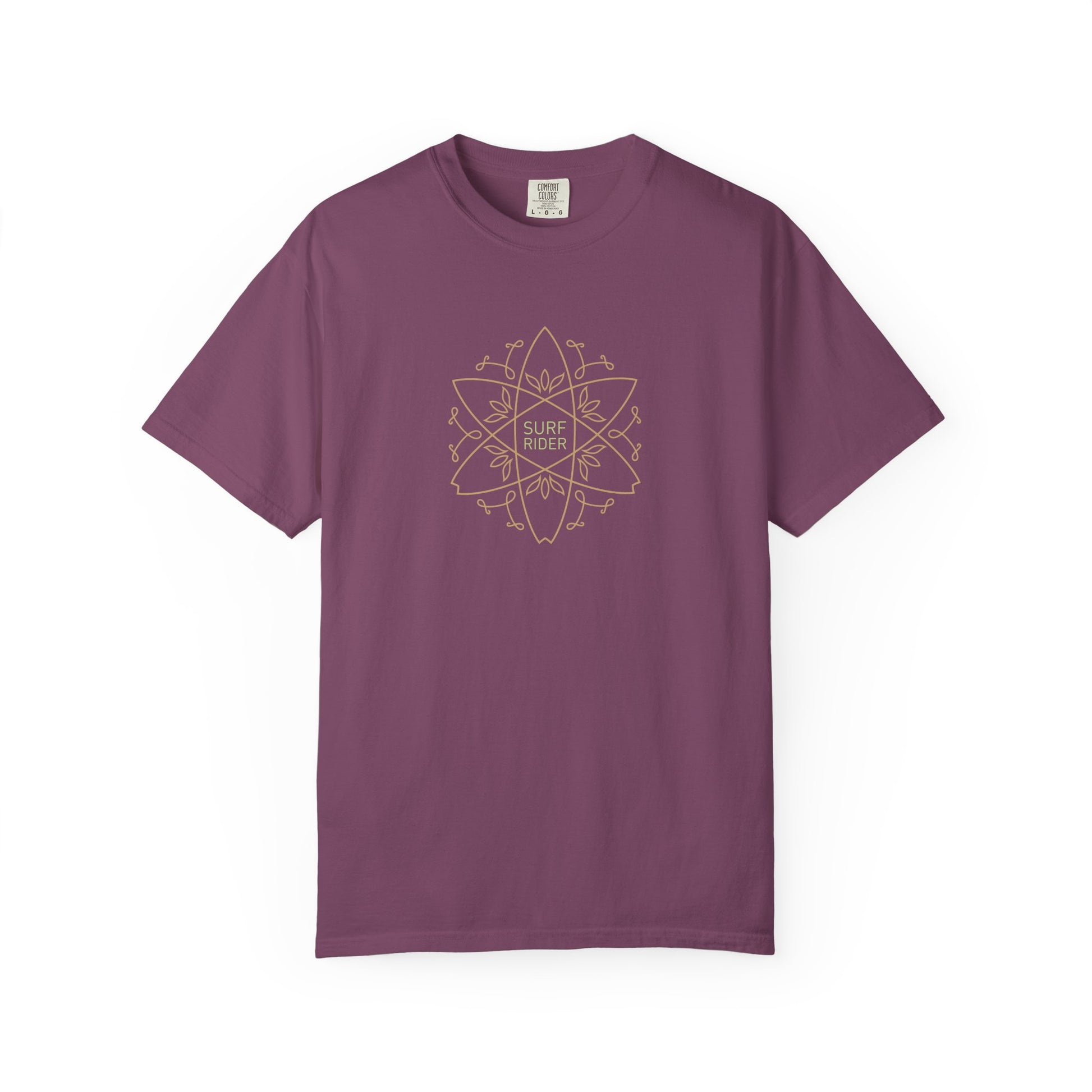  t-shirt with floral heart design on a white background