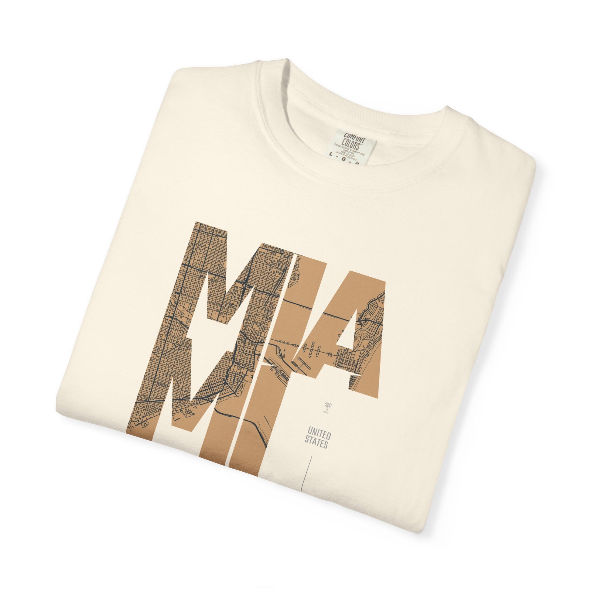 MIA Miami Palm Tree Graphic T-Shirt — Retro Beach Vibes