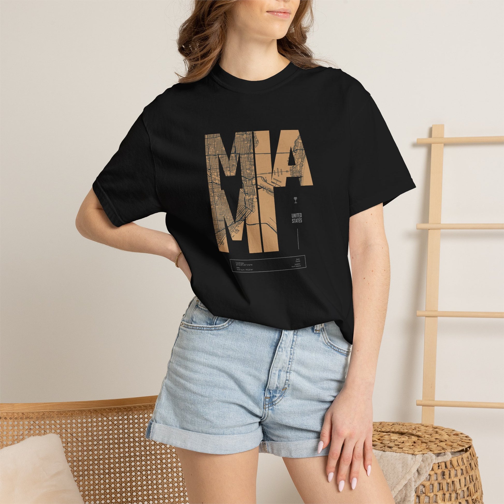 MIA Miami Palm Tree Graphic T-Shirt — Retro Beach Vibes