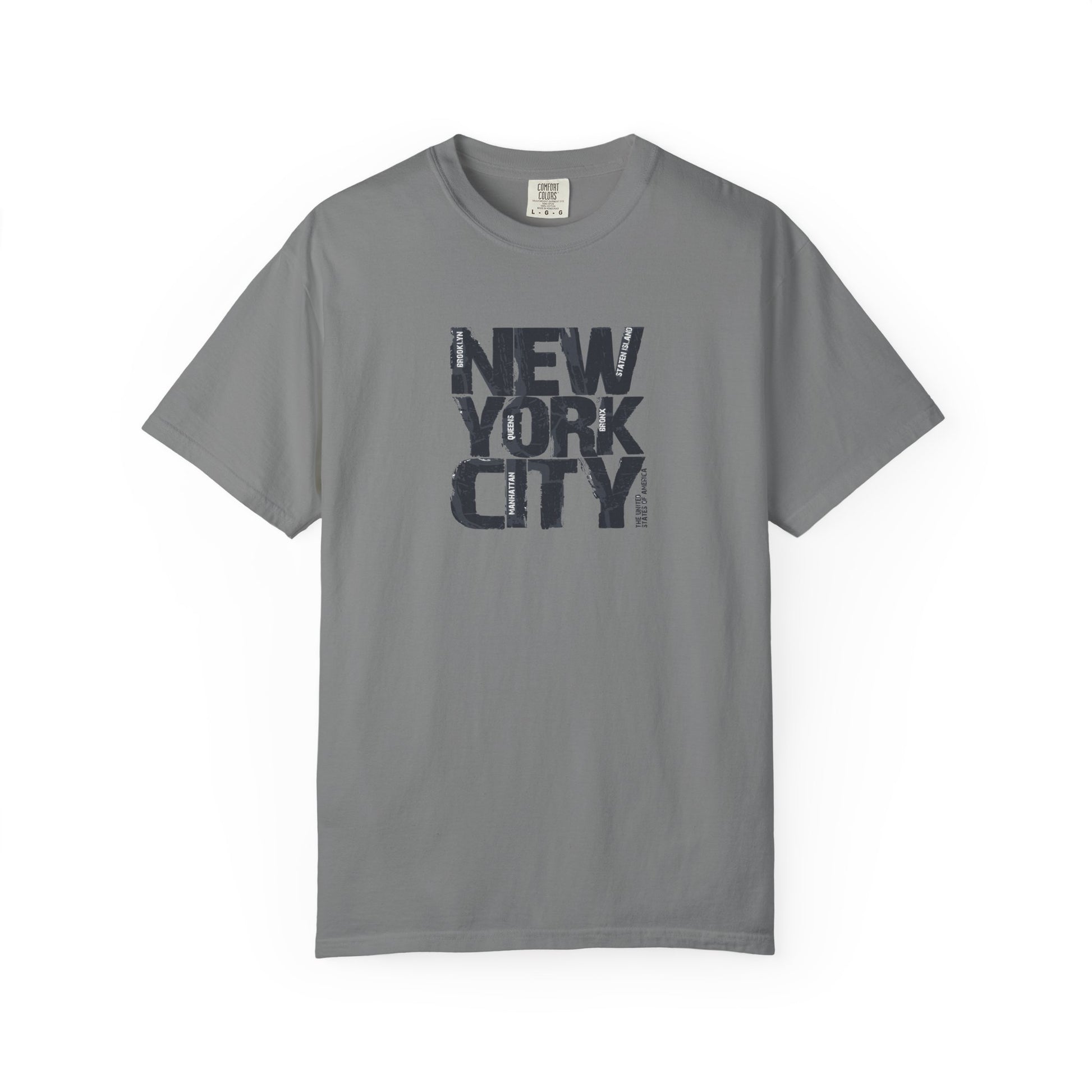 New york city block print graphic t-shirt
