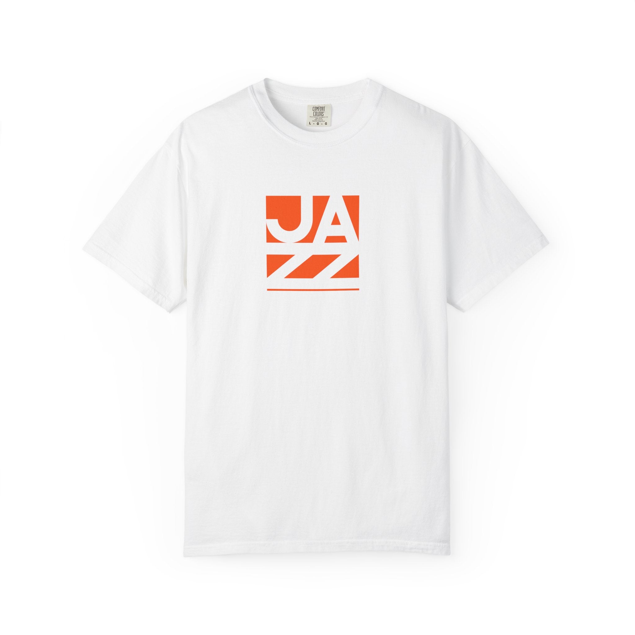 Jazz Graphic T-Shirt — Retro Orange Block Design
