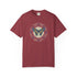 Maroon t-shirt with 'By His Stripes We Are Healed' text and graphic on a white background