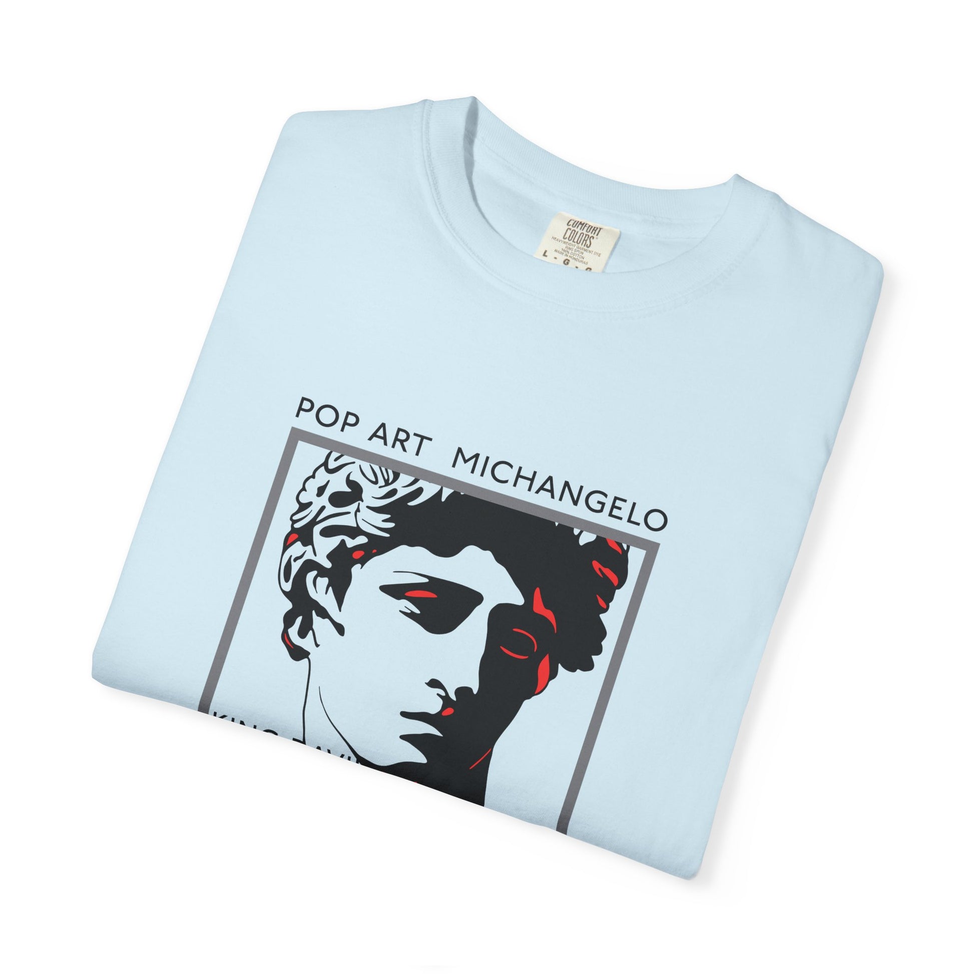 Pop Art Michelangelo T-Shirt — Retro Statue Graphic Tee lifestayle
