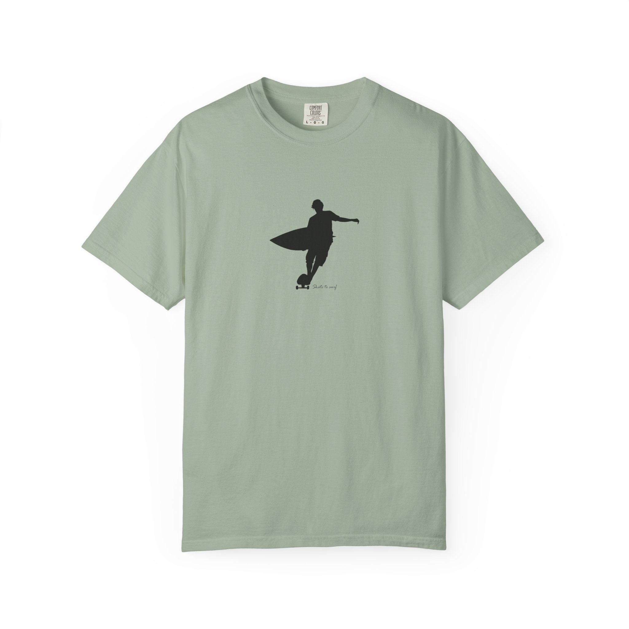 Surfer Silhouette Tee — Minimal Surf Graphic T-Shirt
