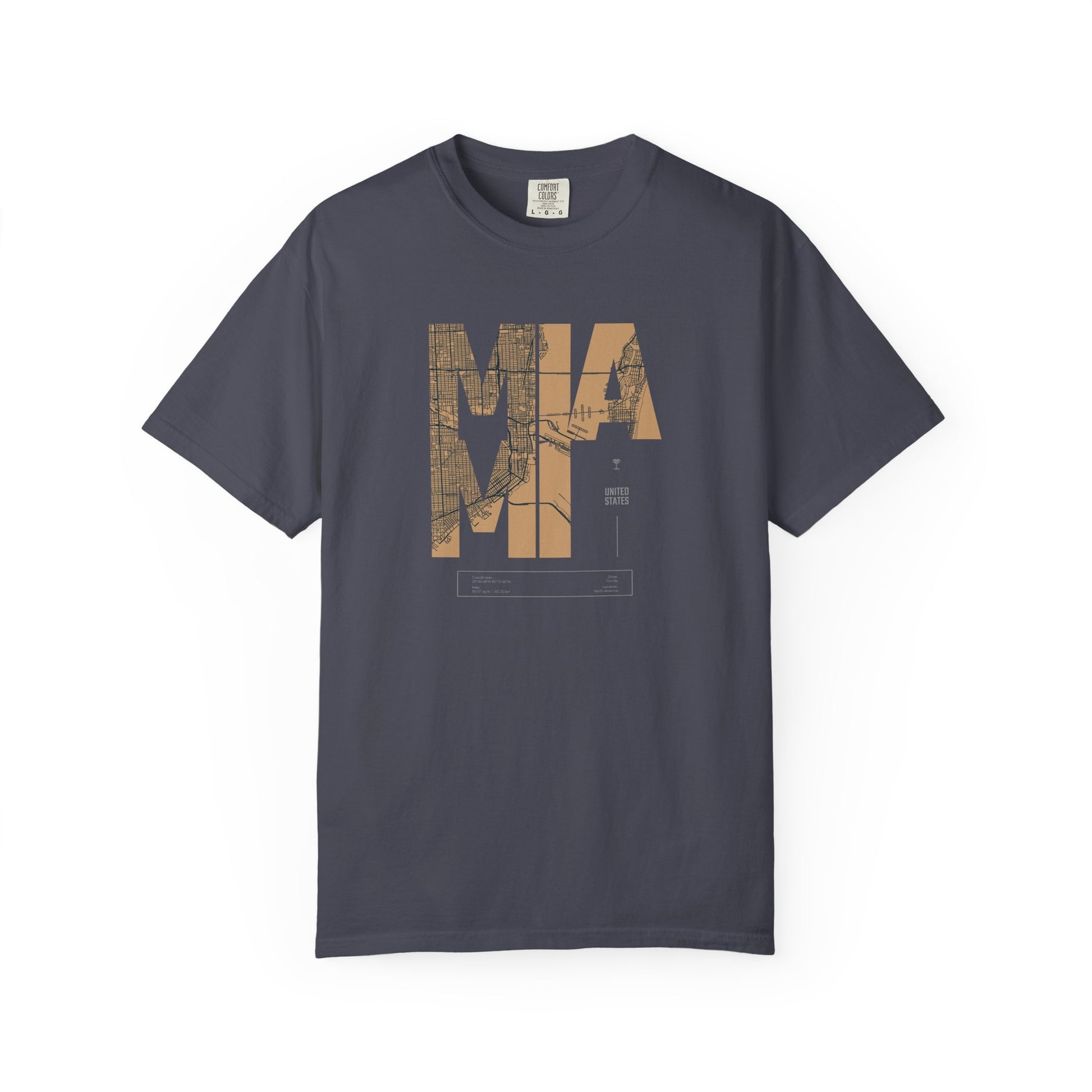 MIA Miami Palm Tree Graphic T-Shirt — Retro Beach Vibes