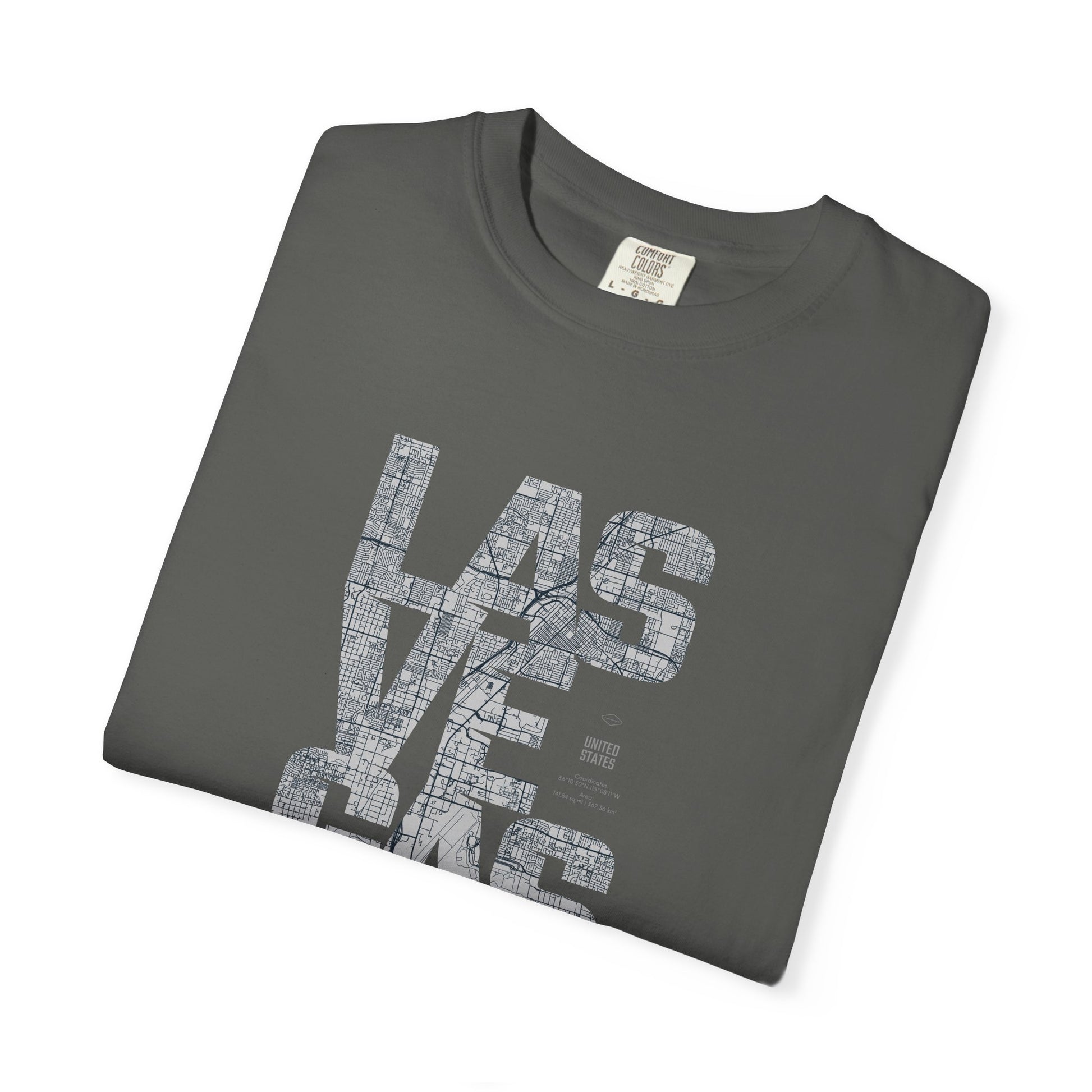 Las Vegas Vintage Block Tee — Retro Cityscape Graphic T-Shirt