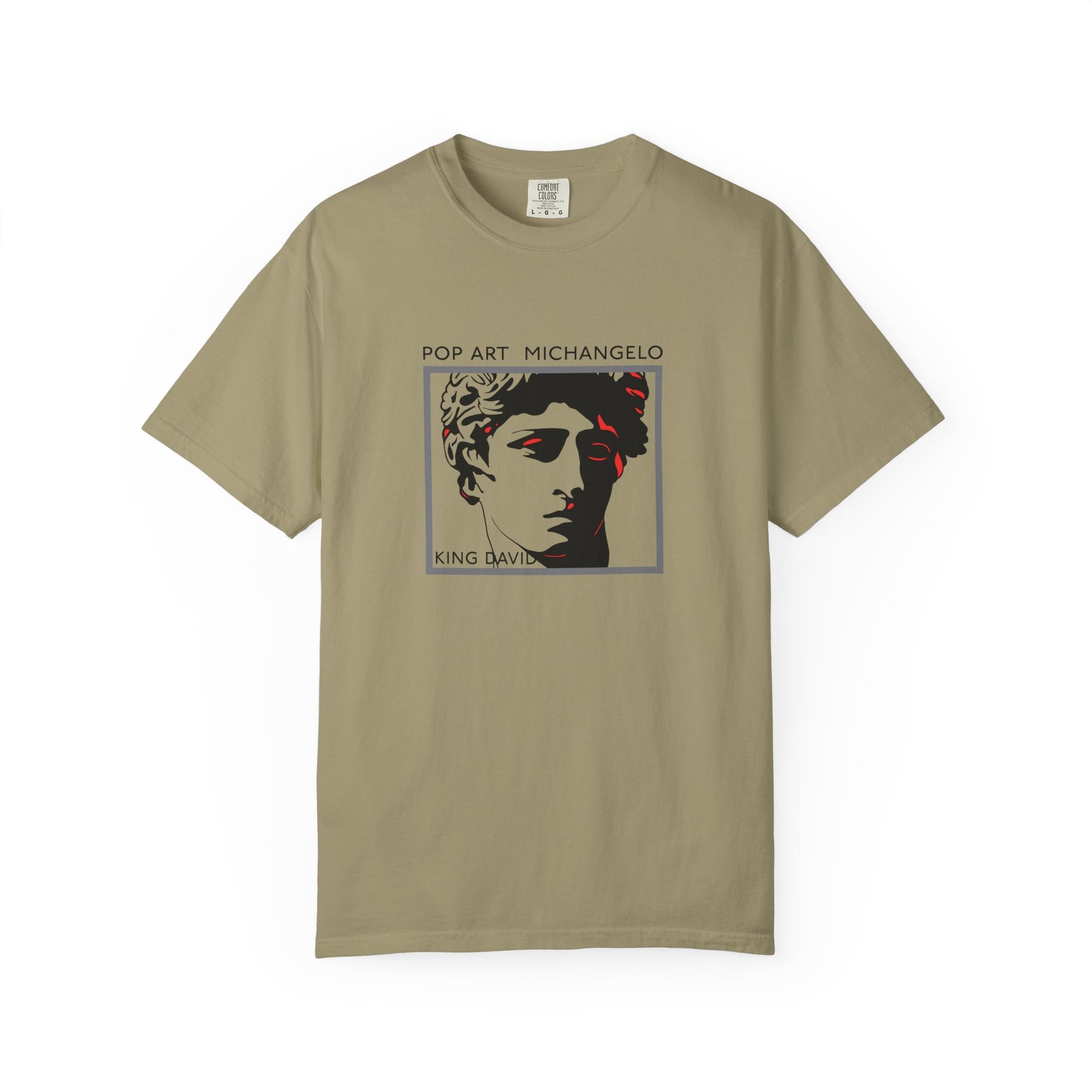Pop Art Michelangelo T-Shirt — Retro Statue Graphic Tee lifestayle