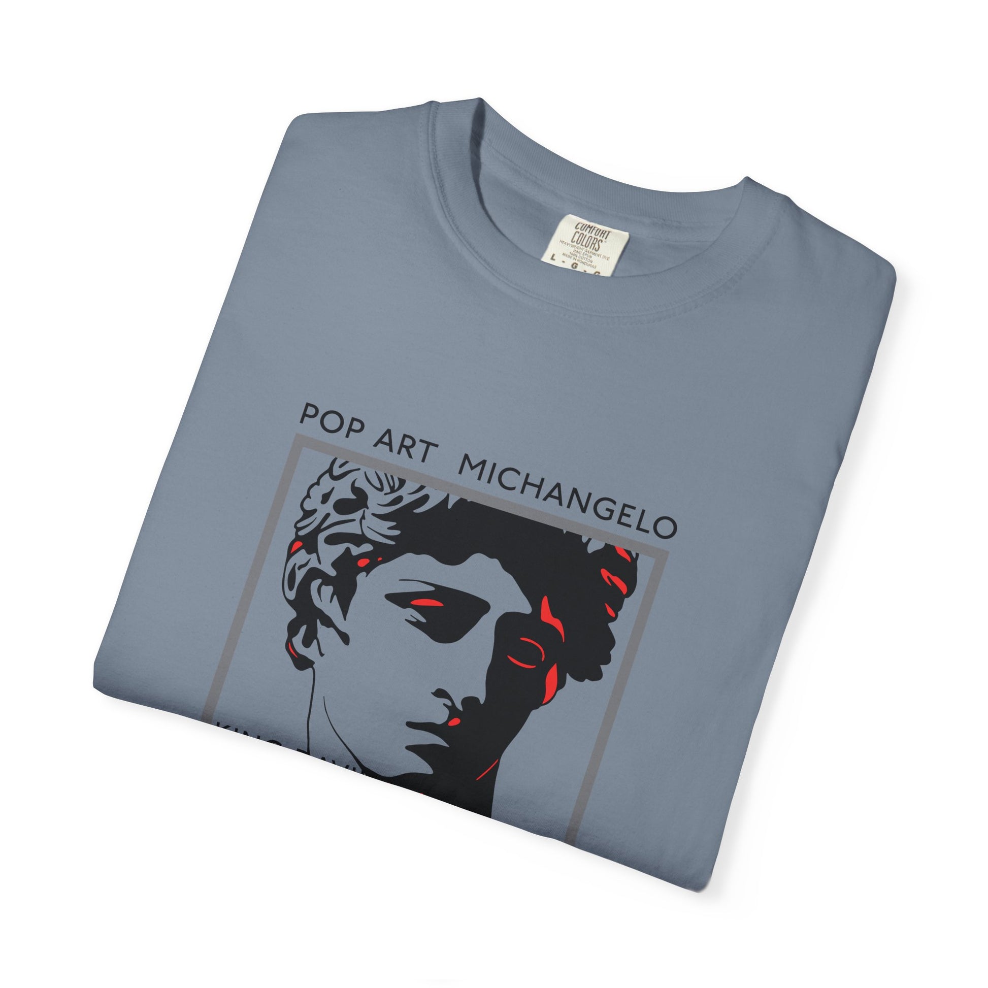 Pop Art Michelangelo T-Shirt — Retro Statue Graphic Tee lifestayle